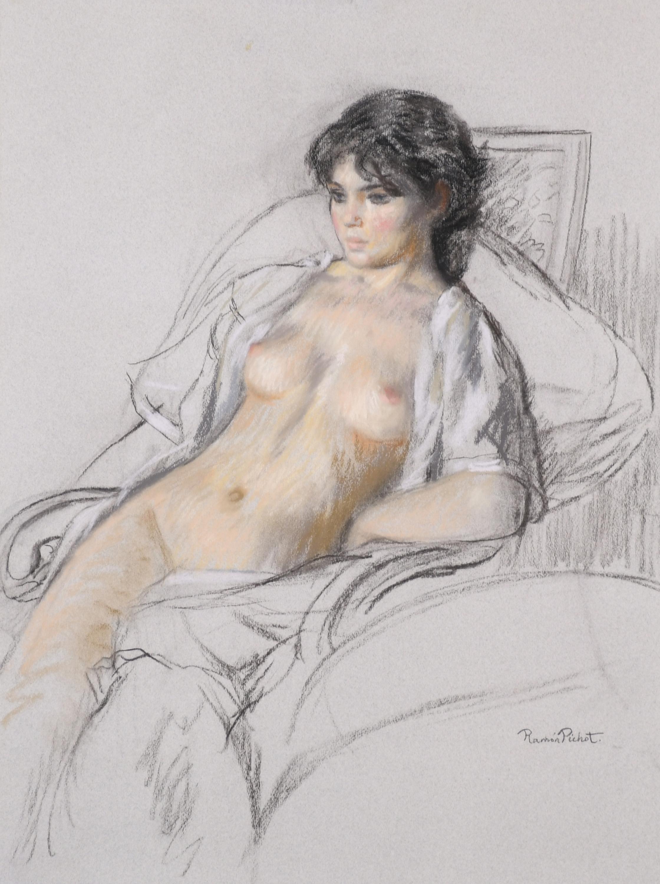 RAMÓN PICHOT SOLER (1924-1996). "DESNUDO FEMENINO".