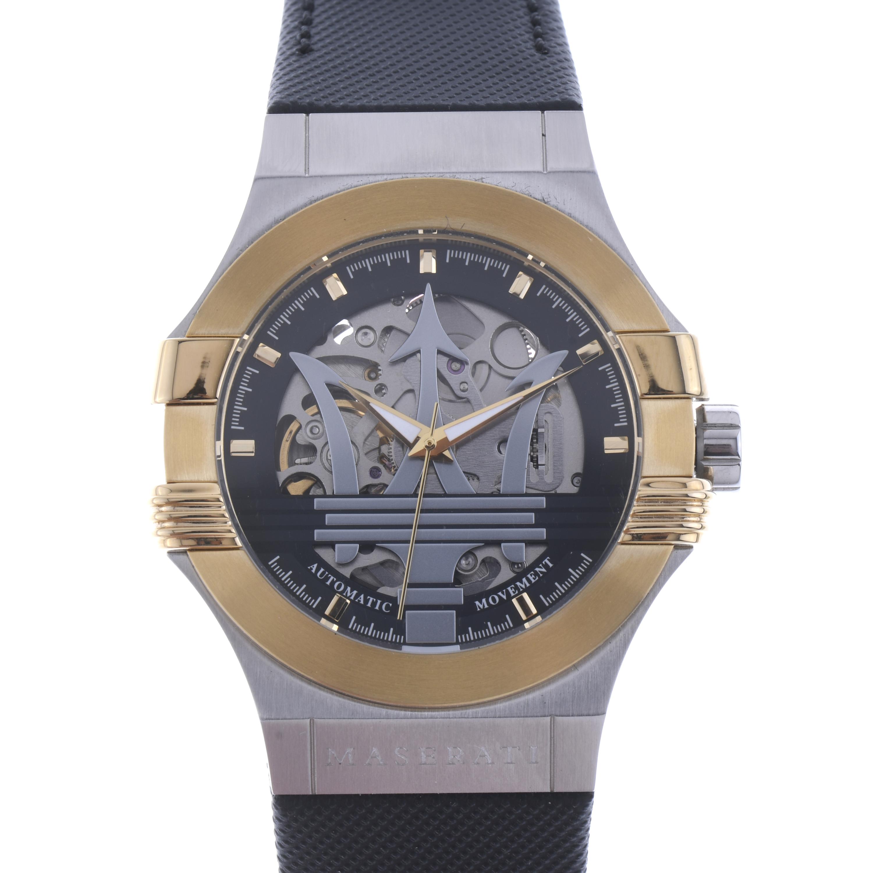 MASERATI POTENZA AUTOMATIC SKELETON. MEN&#39;S WRISTWATCH.