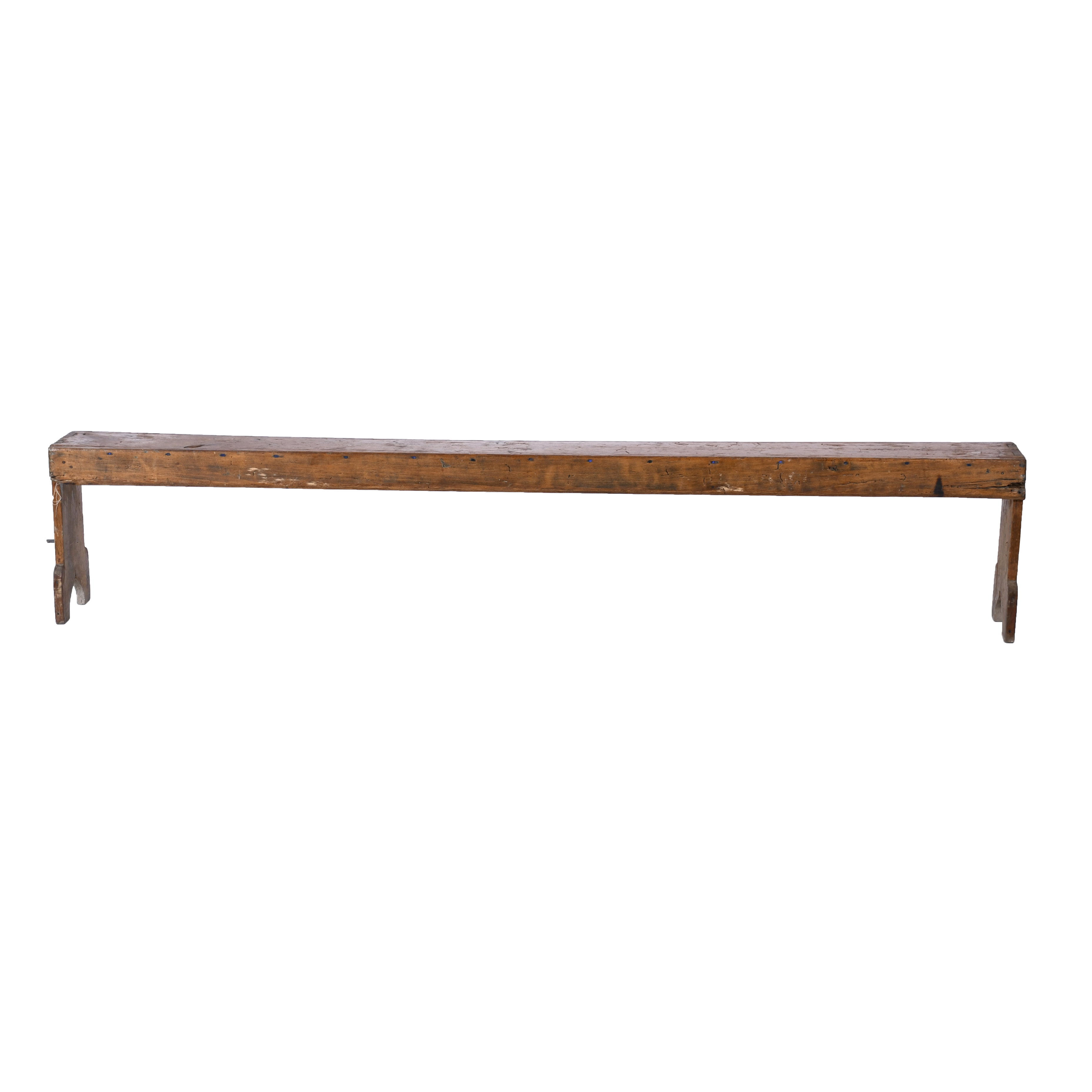 RUSTIC BACKLESS BENCH, 20TH CENTURY.