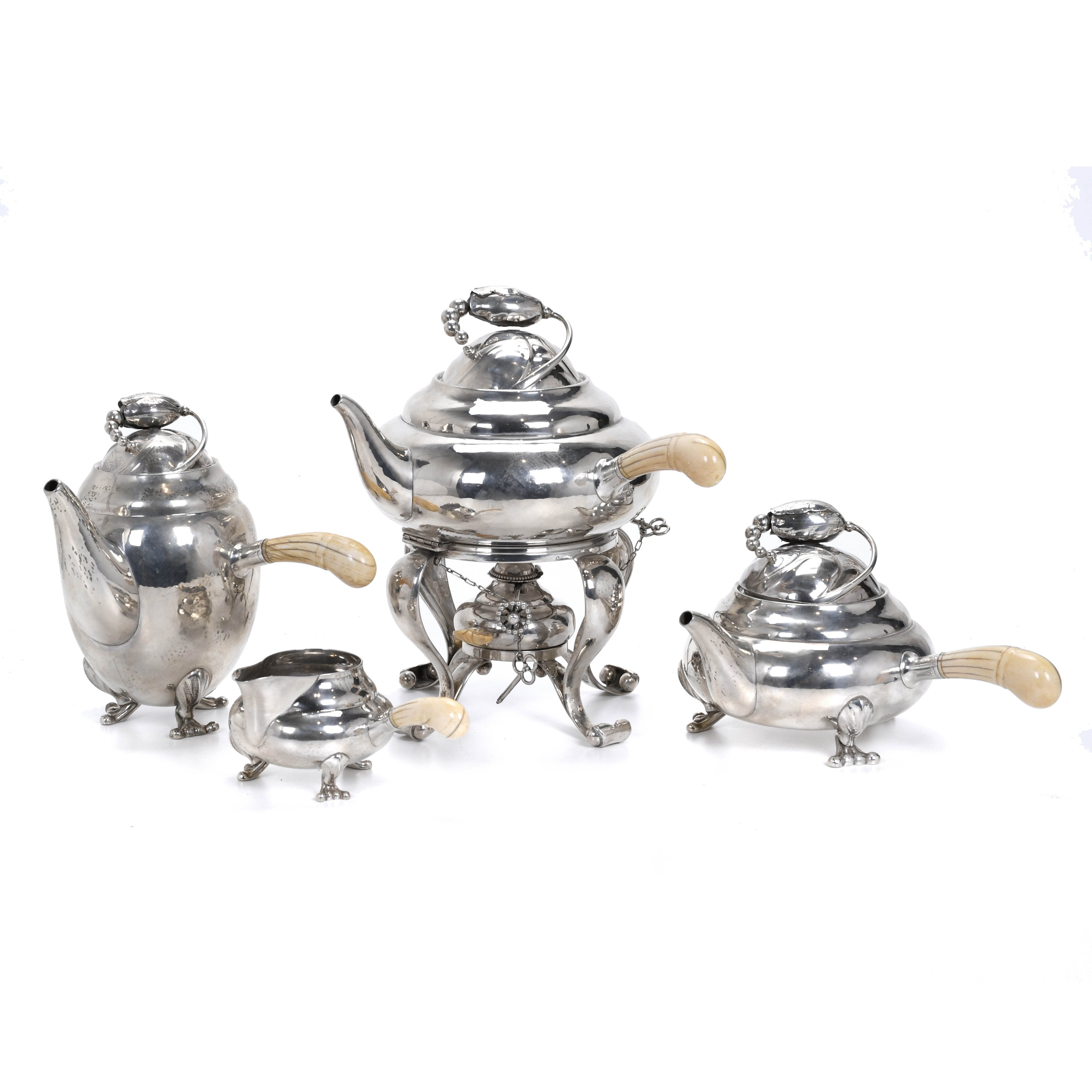 DESIGN BY GEORG JENSEN (1866-1935). TEA AND COFFEE SET MODE