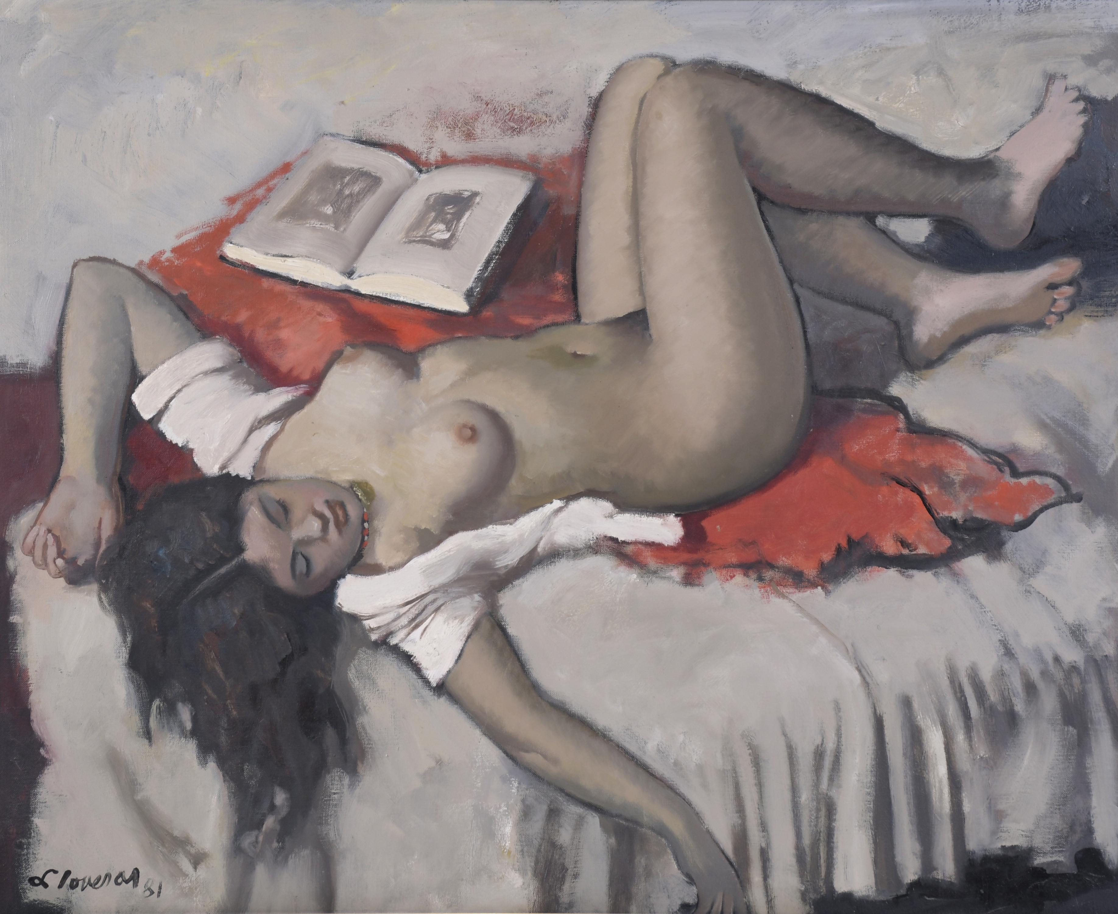 FREDERIC LLOVERAS HERRERA (1912-1983). "JOVEN RECOSTADA", 1