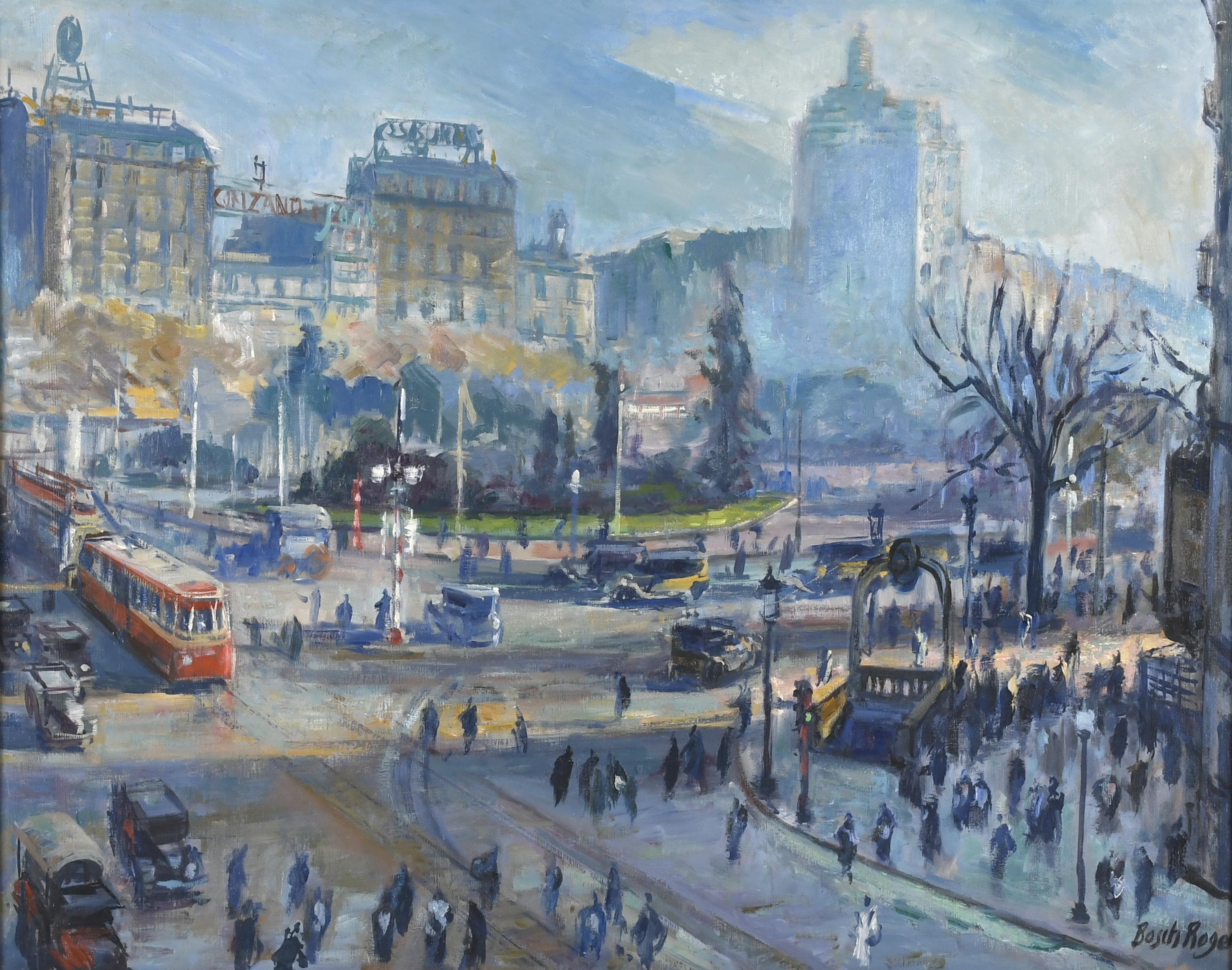 EMILI BOSCH ROGER (1894-1980). "CATALUNYA SQUARE".