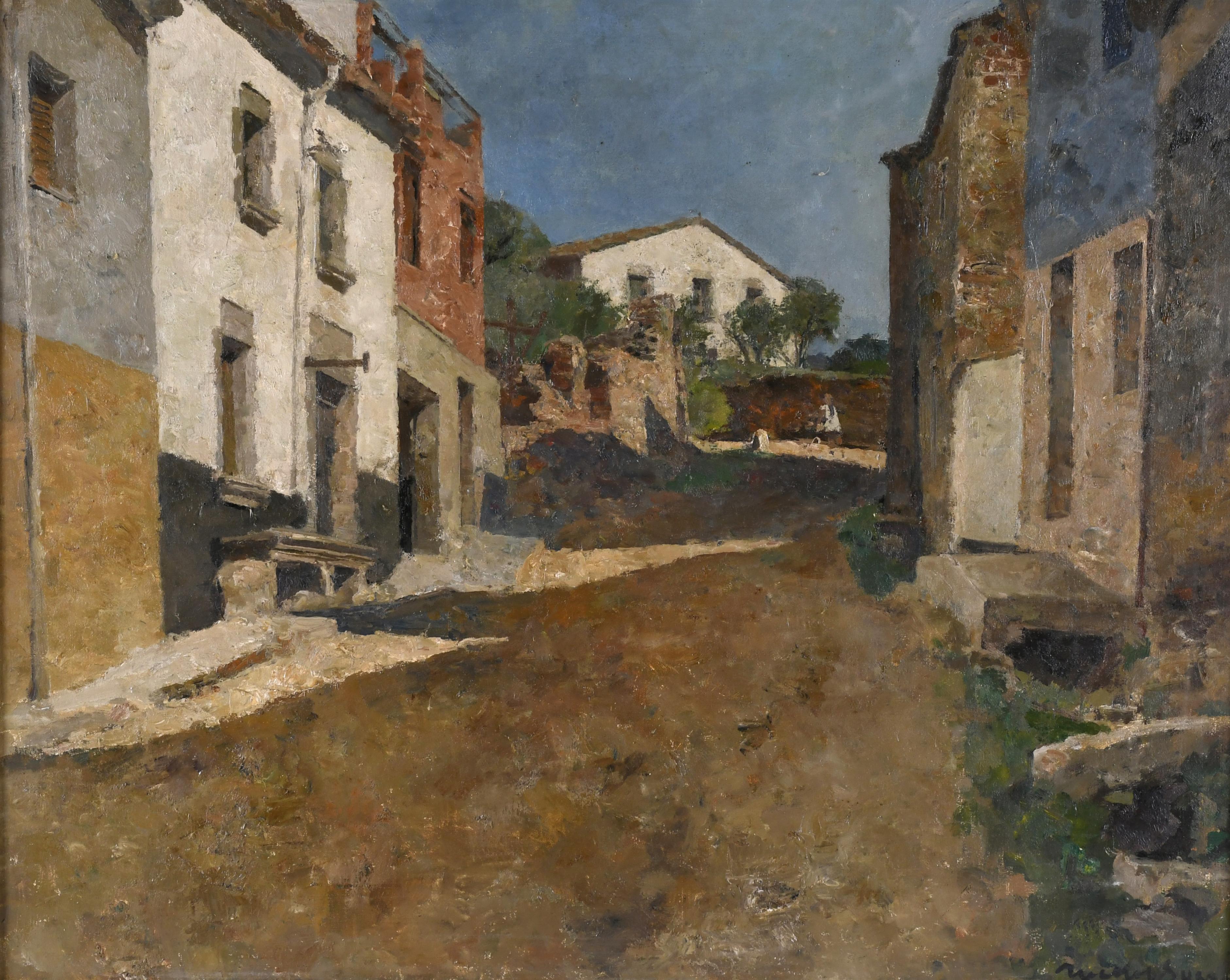 JOSEP MARIA MALLOL SUAZO (1910-1986). "VILLAGE STREET", 197