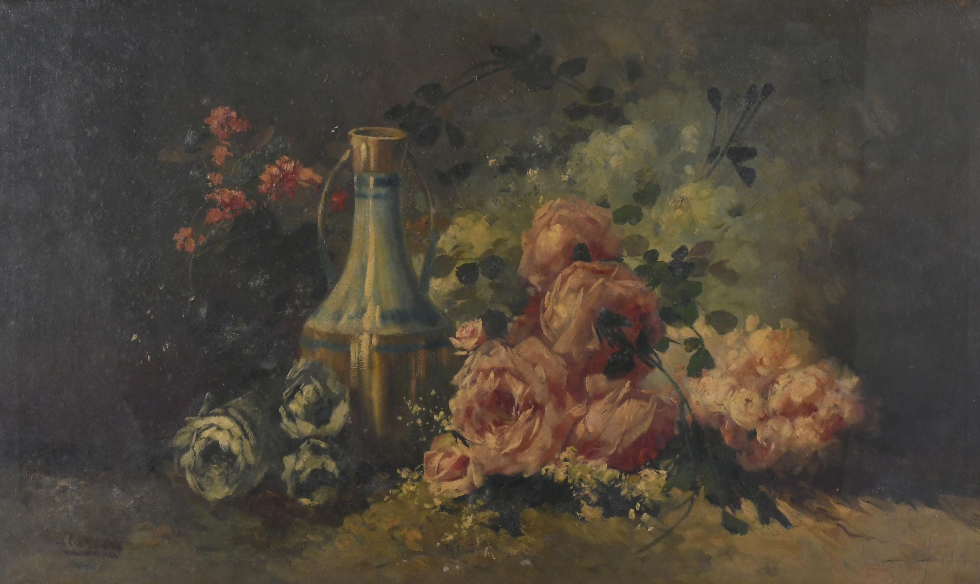 EARLY 20TH CENTURY SPANISH SCHOOL. "STILL LIFE WITH FLOWERS