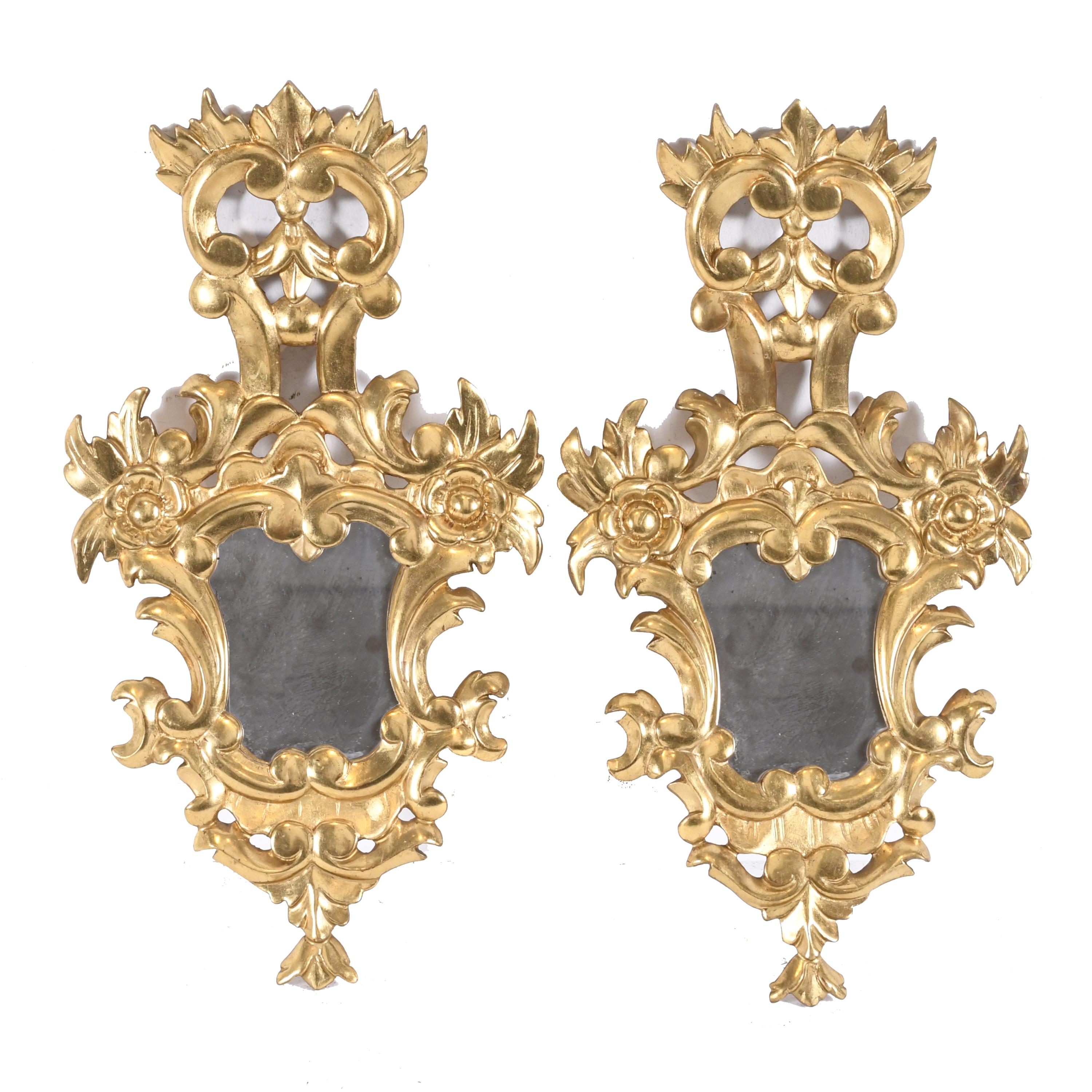 PAIR OF SMALL SPANISH ORNAMENTAL MIRRORS, 20TH CENTURY. 