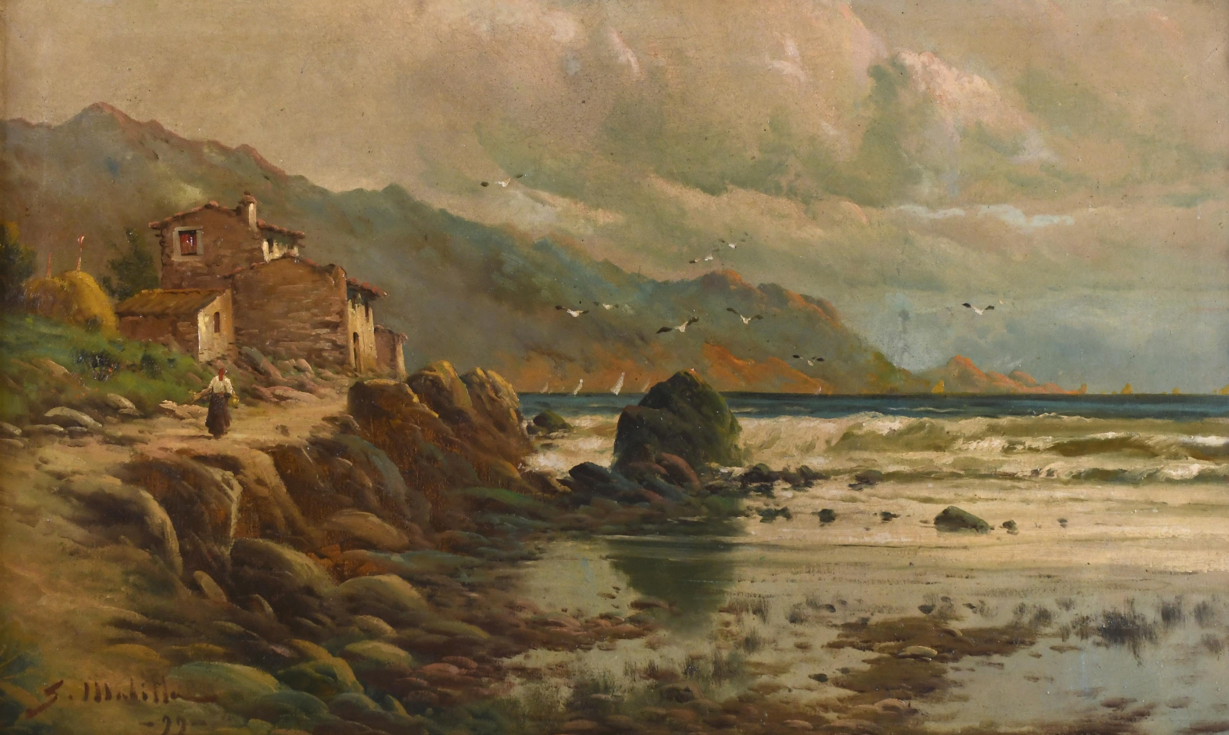 SEGUNDO MATILLA MARINA (1862-1937). "SEASCAPE", 1899.