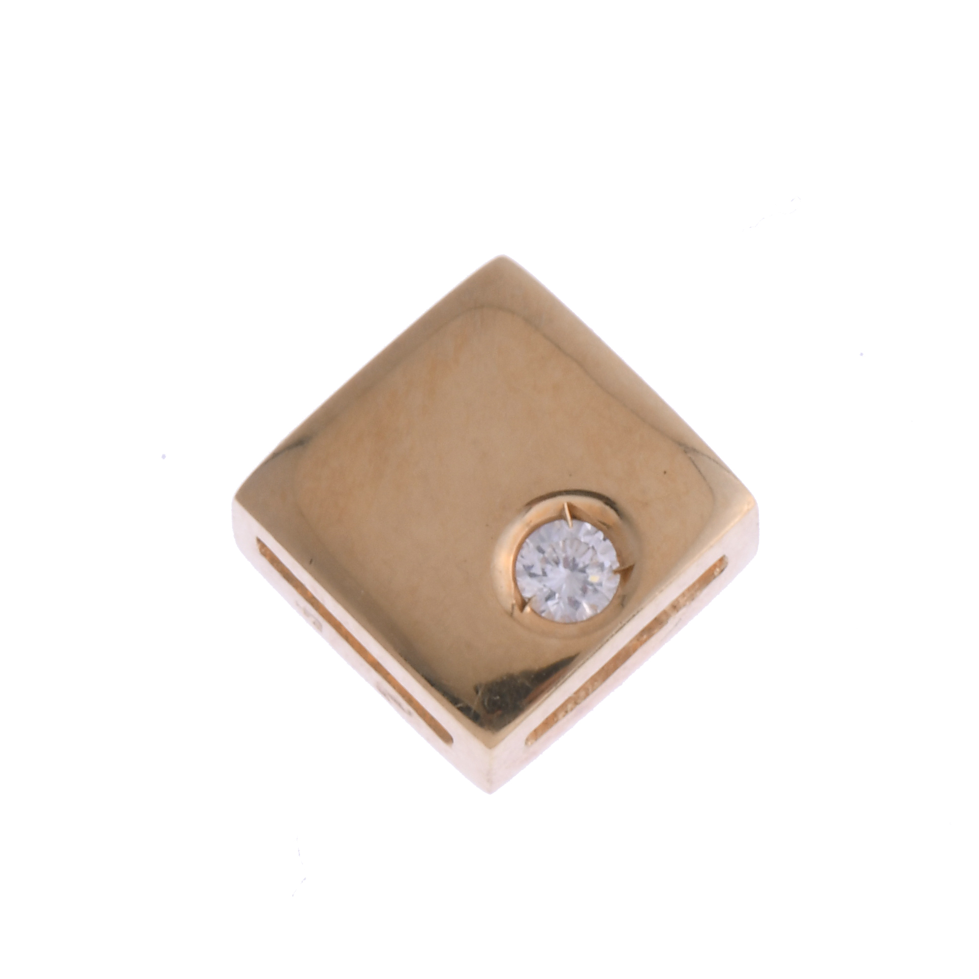 SQUARE PENDANT WITH DIAMOND.