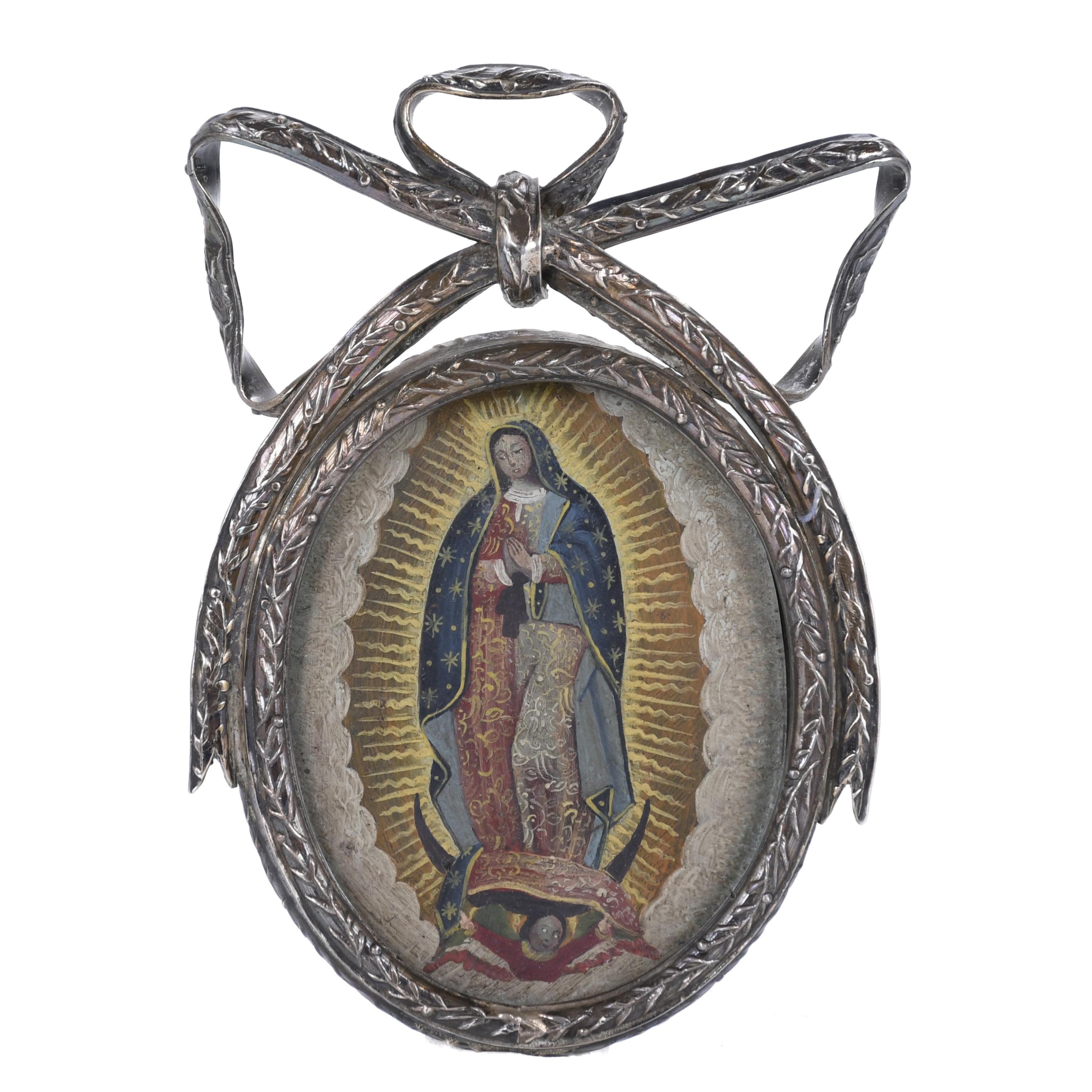 MEXICAN RELIQUARY OF OUR LADY OF GUADALUPE, EARLY 20TH CENT