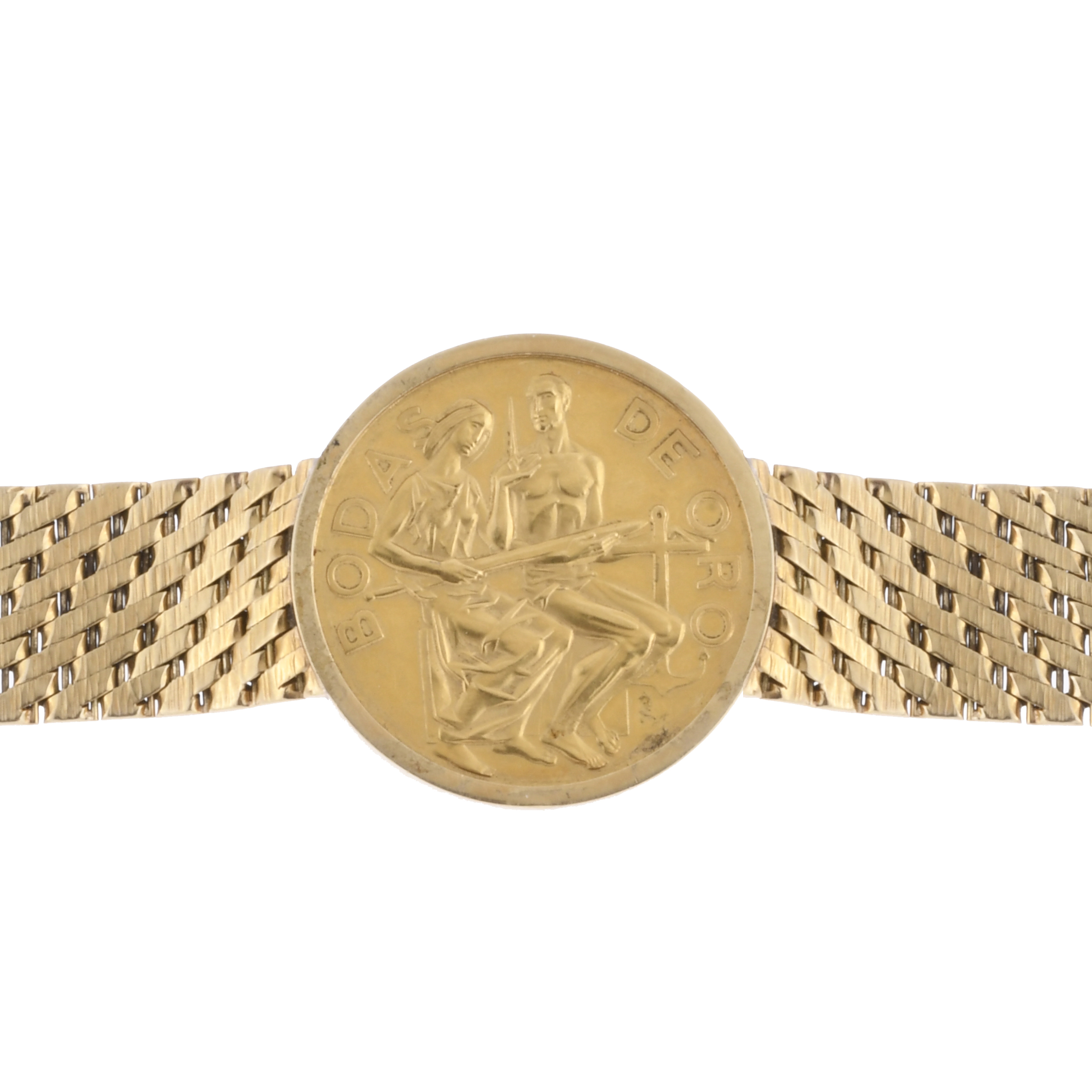 BRACELET WITH GOLDEN WEDDING ANNIVERSARY COMMEMORATIVE MEDA