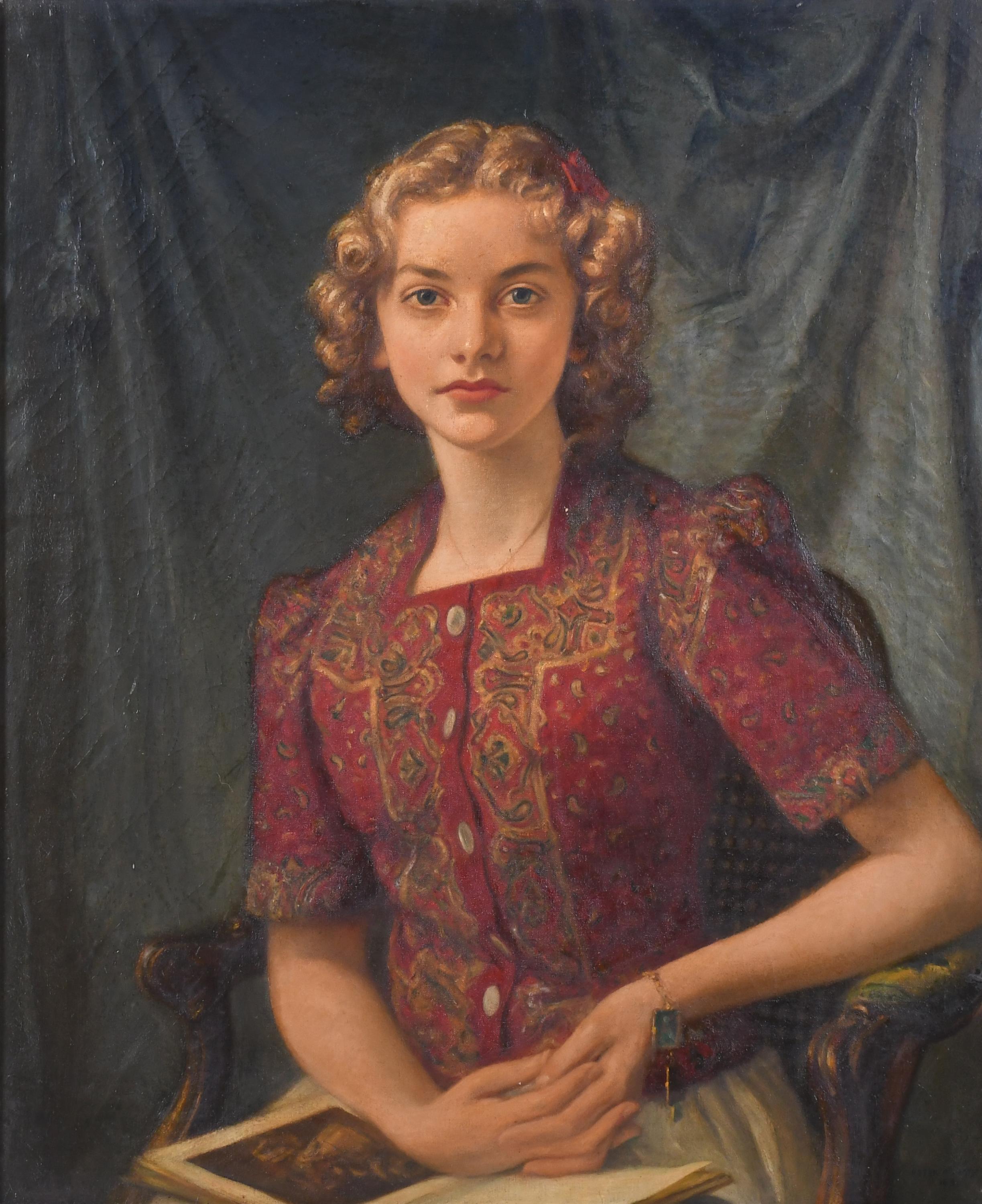 PETER ALEXANDER HAY (1866-1952). "PORTRAIT OF A GIRL", 1939.