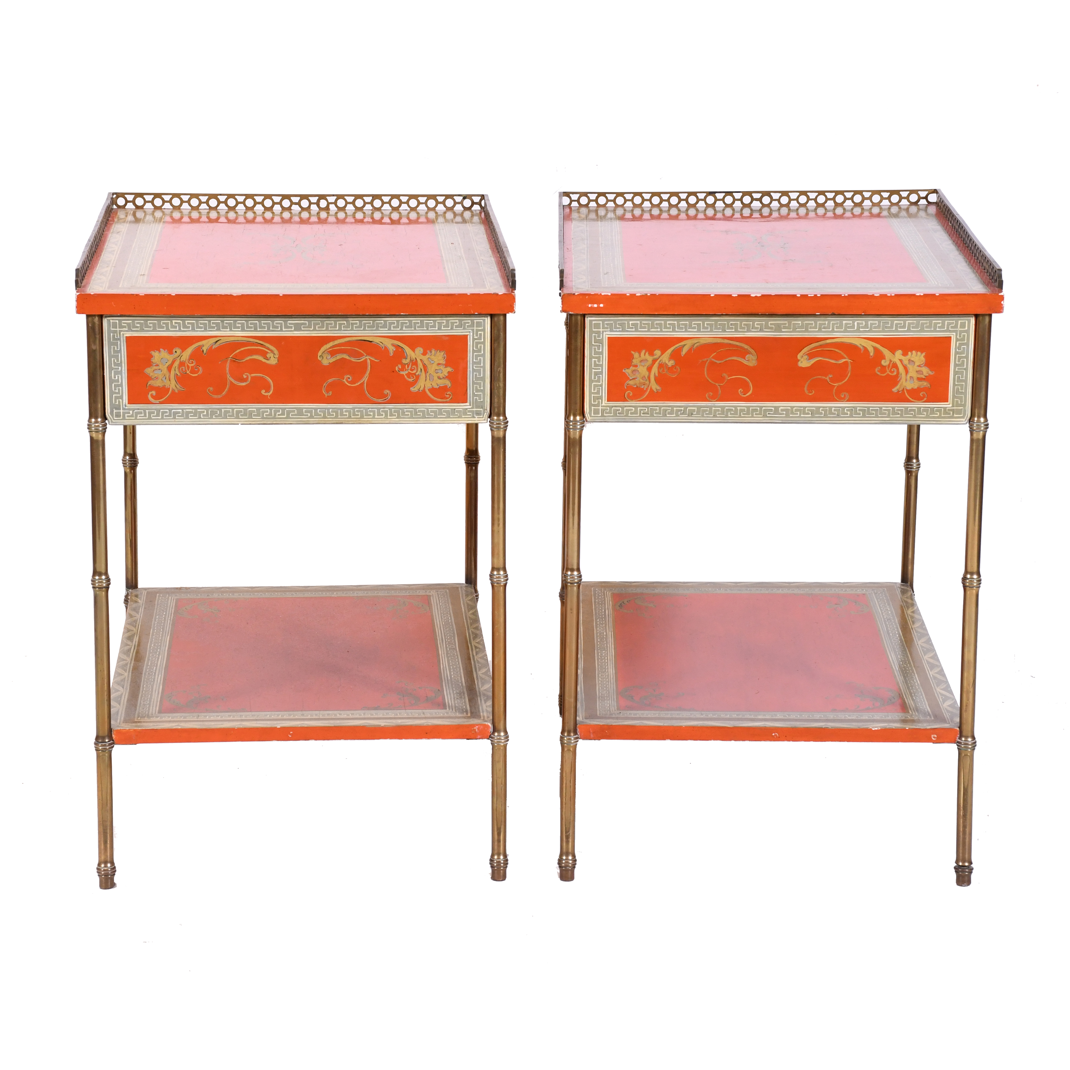 AFER MODELS BY MAISON JANSEN. PAIR OF SIDE TABLES, CIRCA 19