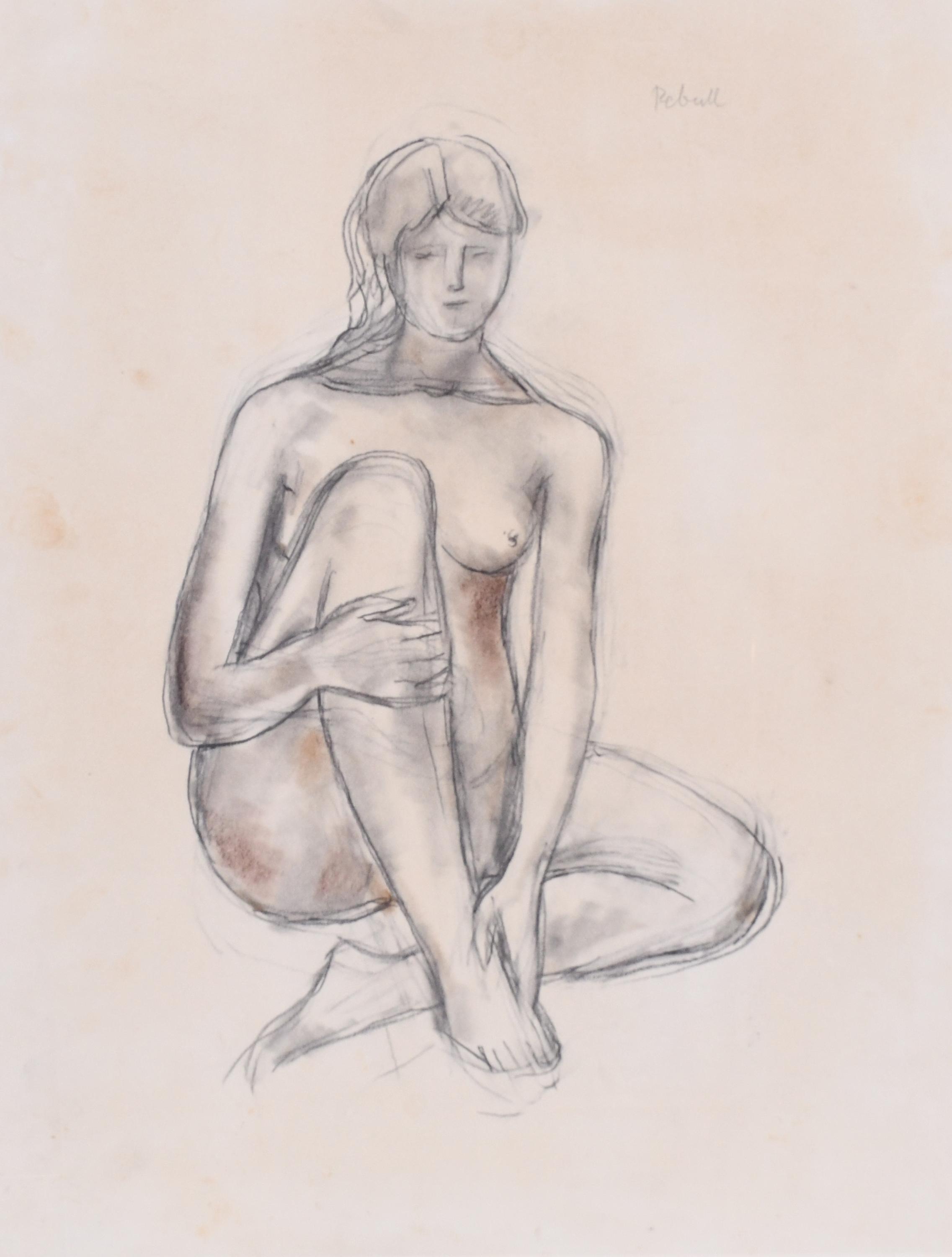 JOAN REBULL (1899-1981). "FEMALE NUDE".