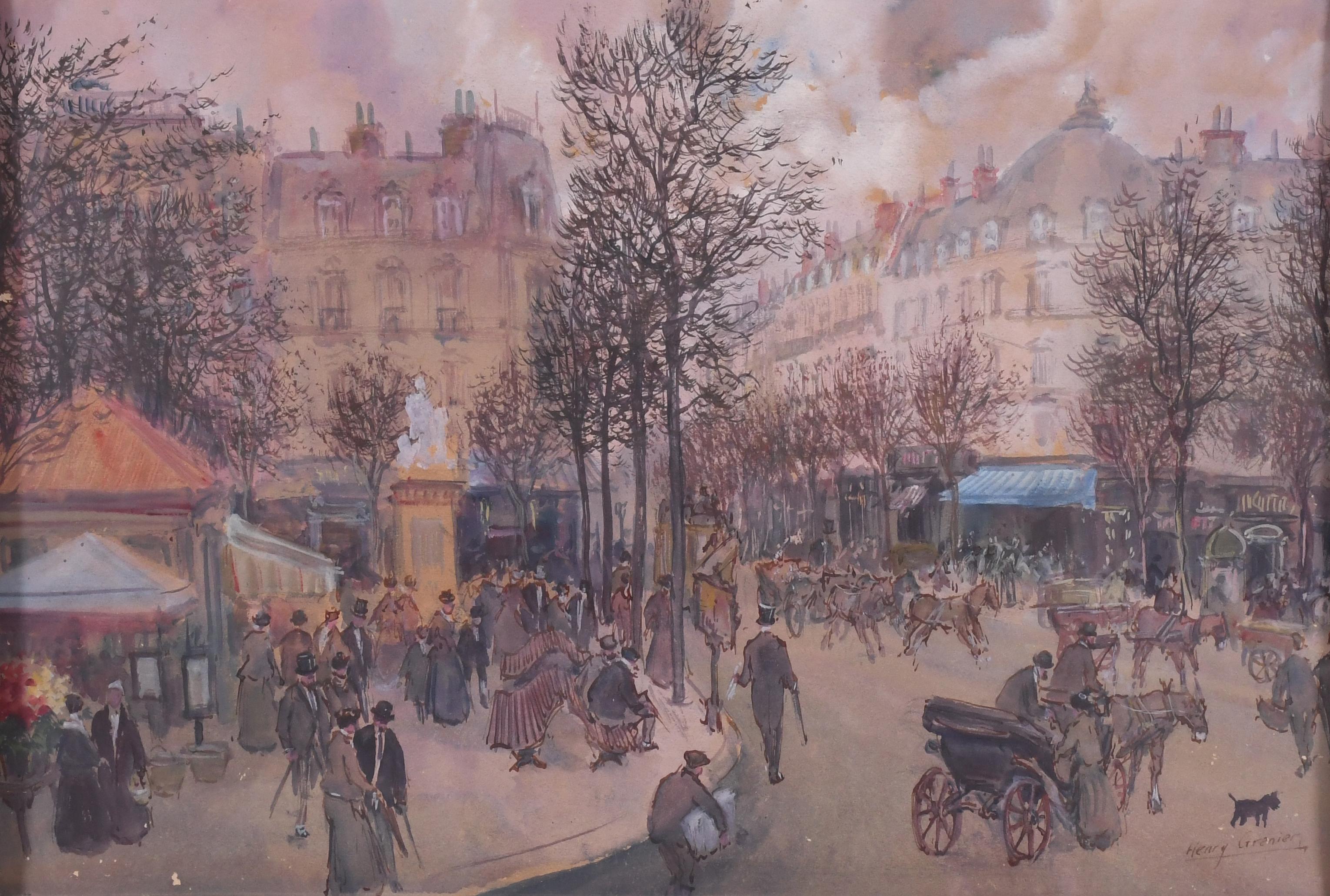 HENRY GRENIER (1882-1940) "STREET IN PARIS".