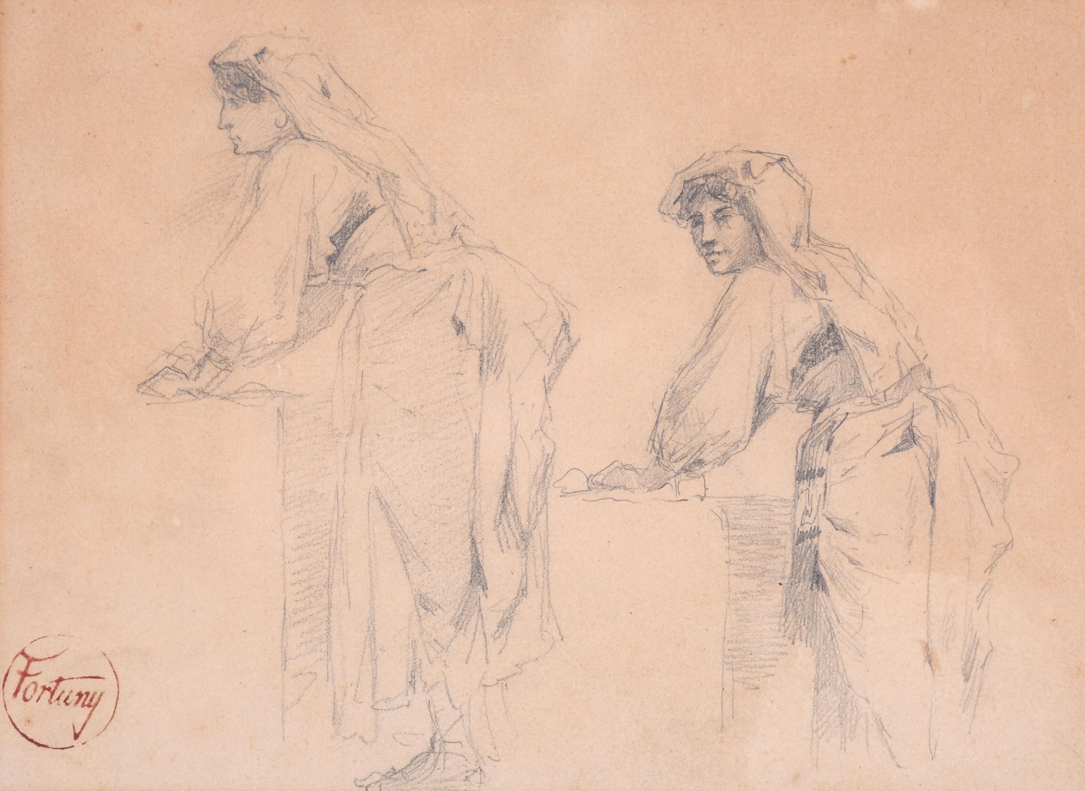 MARIANO FORTUNY I MARSAL (1838-1874). Study for "JÓVENES".