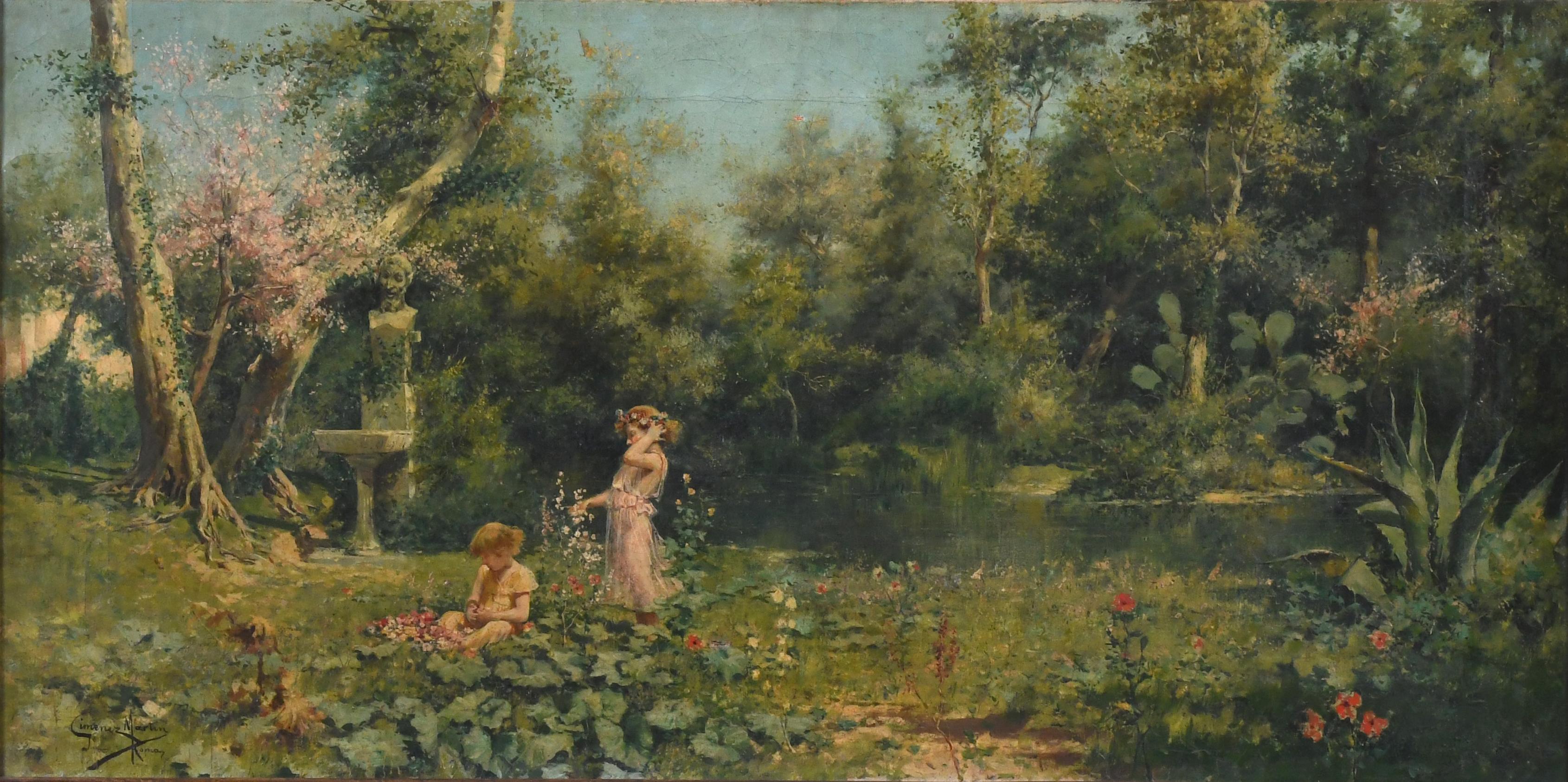 JUAN GIMENEZ MARTÍN (1855-1901). "THE SPRING", Rome.