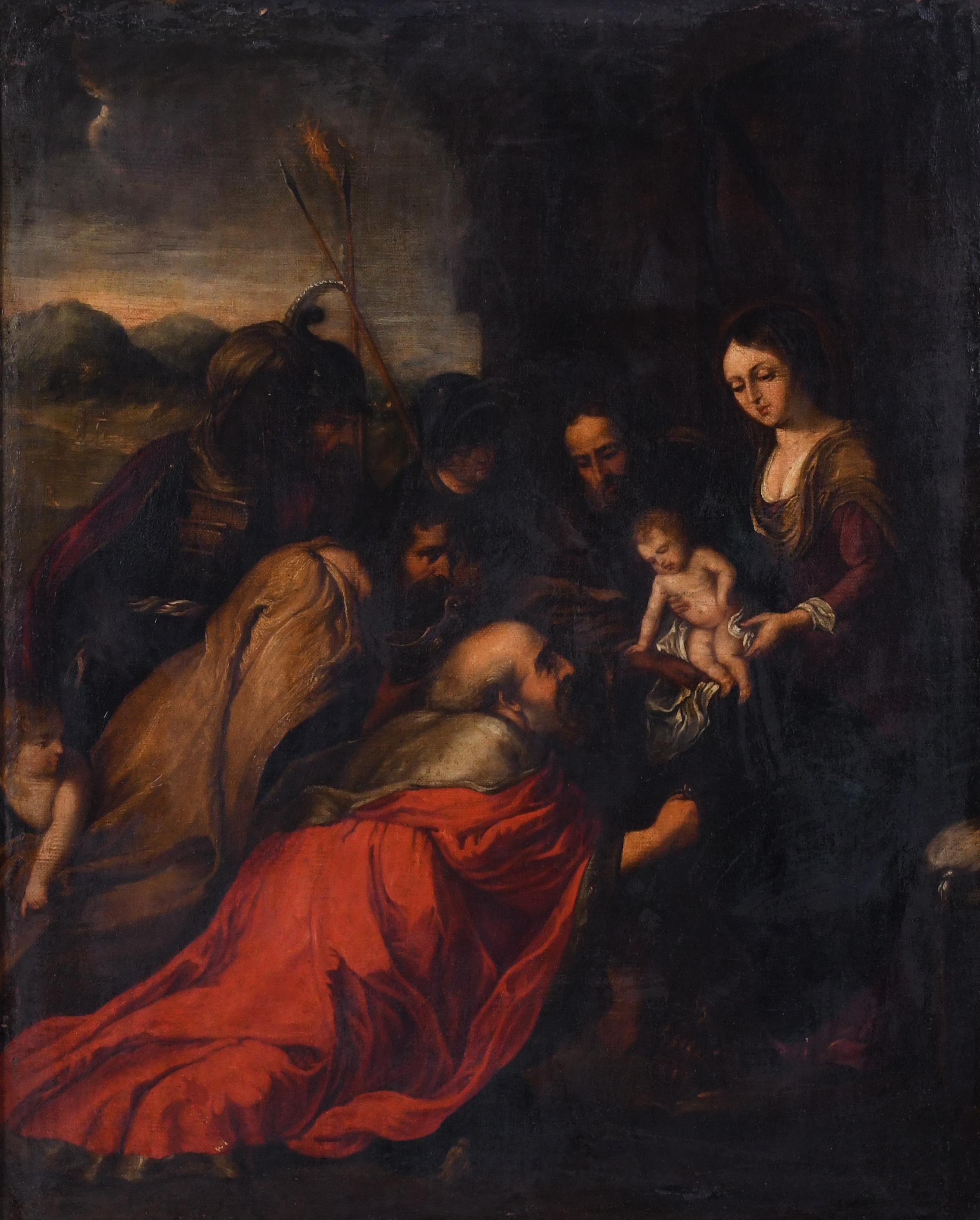 DESPUÉS DE PETER PAUL RUBENS (1577-1640). "ADORACIÓN DE LOS