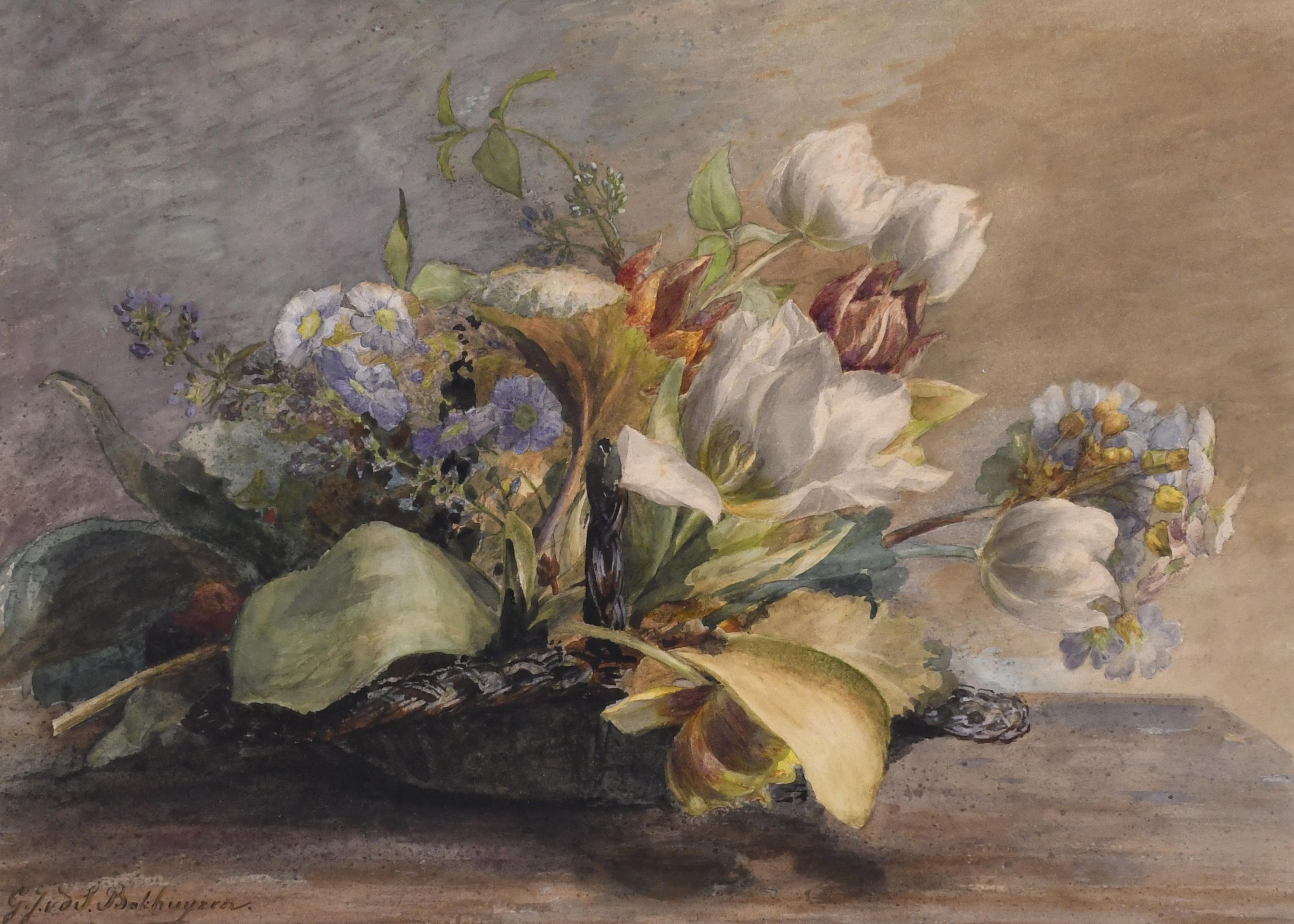 20TH CENTURY DUTCH SCHOOL. "STILL LIFE WITH FLOWERS".