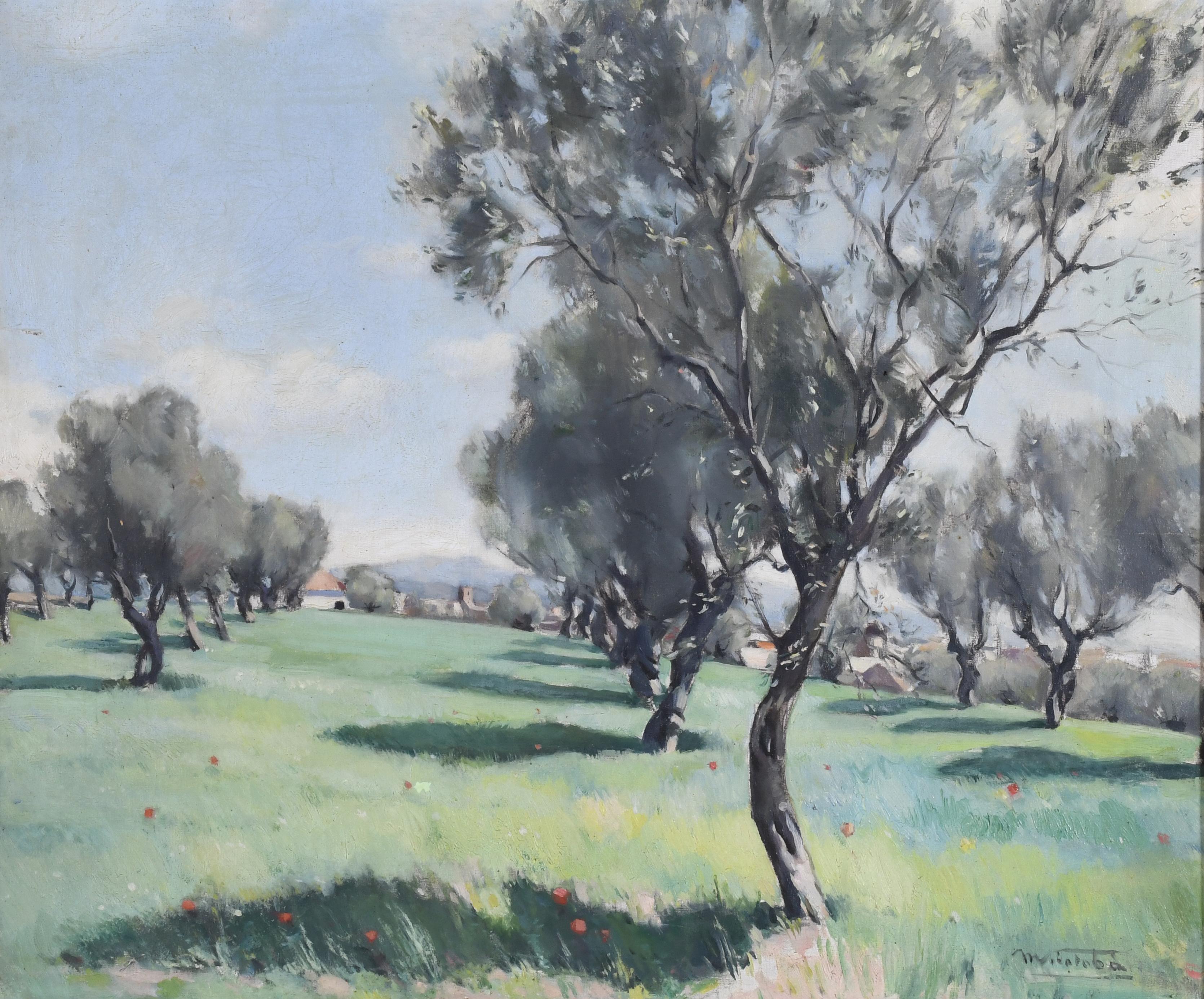 20TH CENTURY SPANISH SCHOOL. "OLIVE TREES".