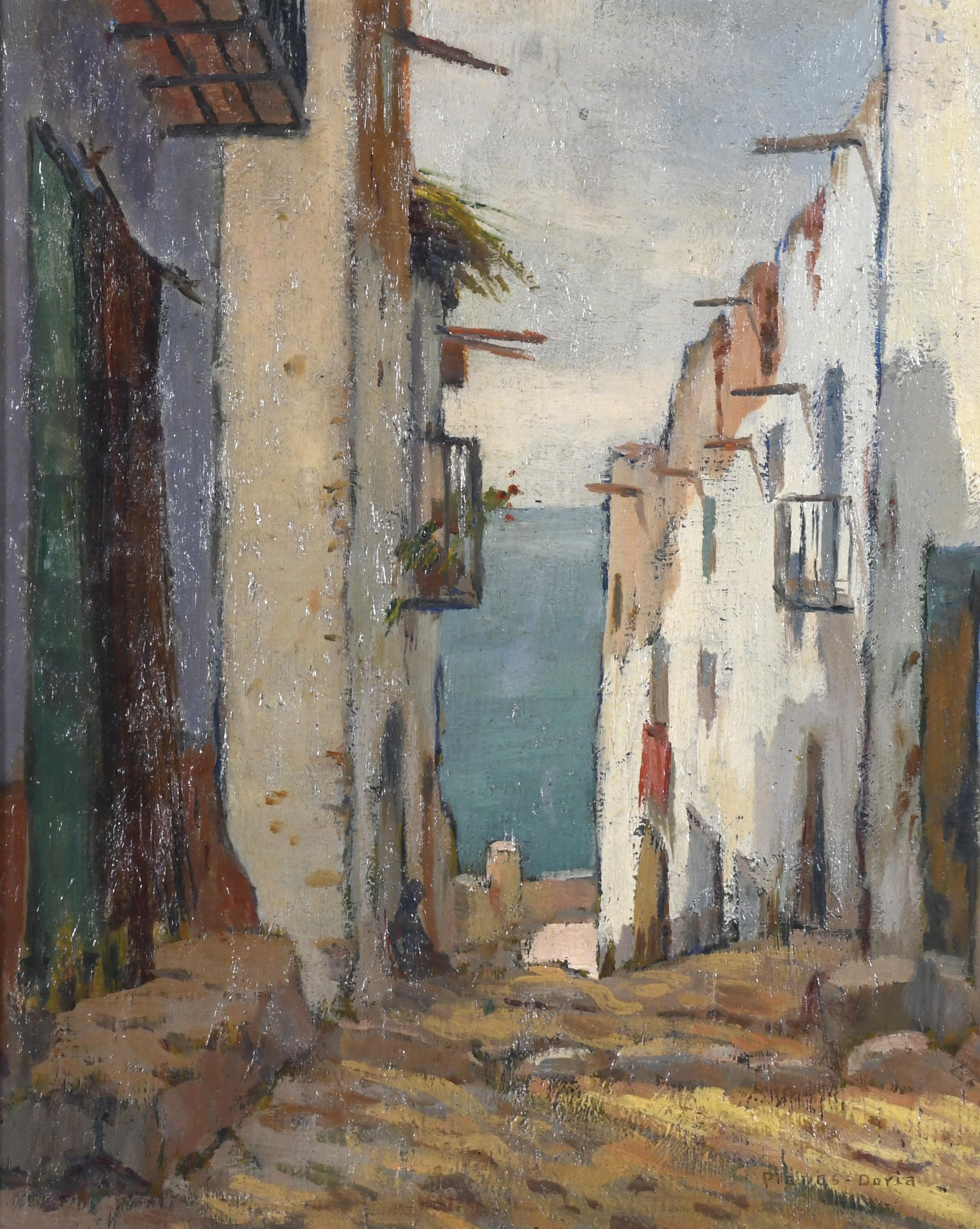  FRANCISCO PLANAS DORIA (1879-1955).  "STREET TO THE SEA".