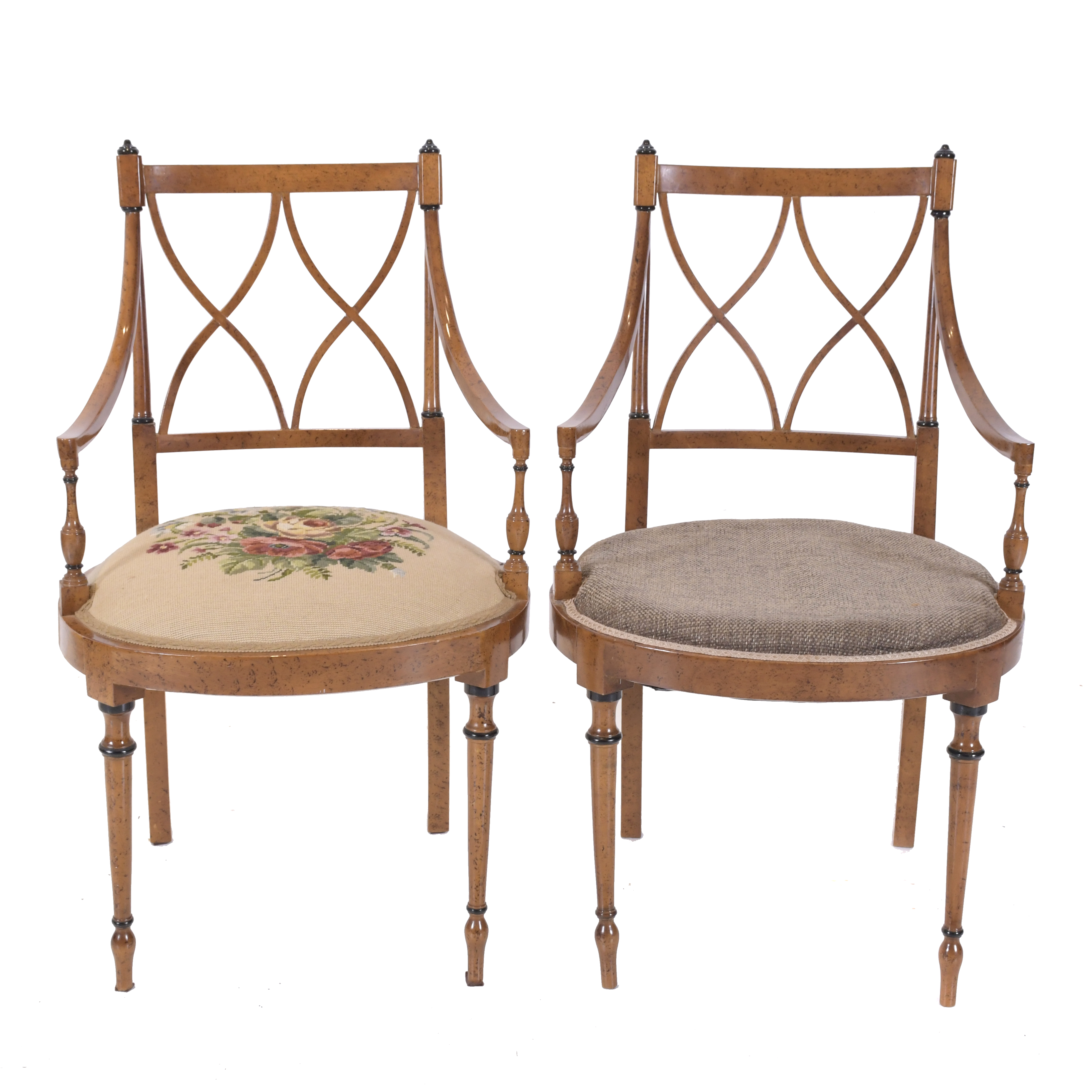 ATTRIBUTED TO PIERRE LOTTIER. PAIR OF REGENCY STYLE CHAIRS,