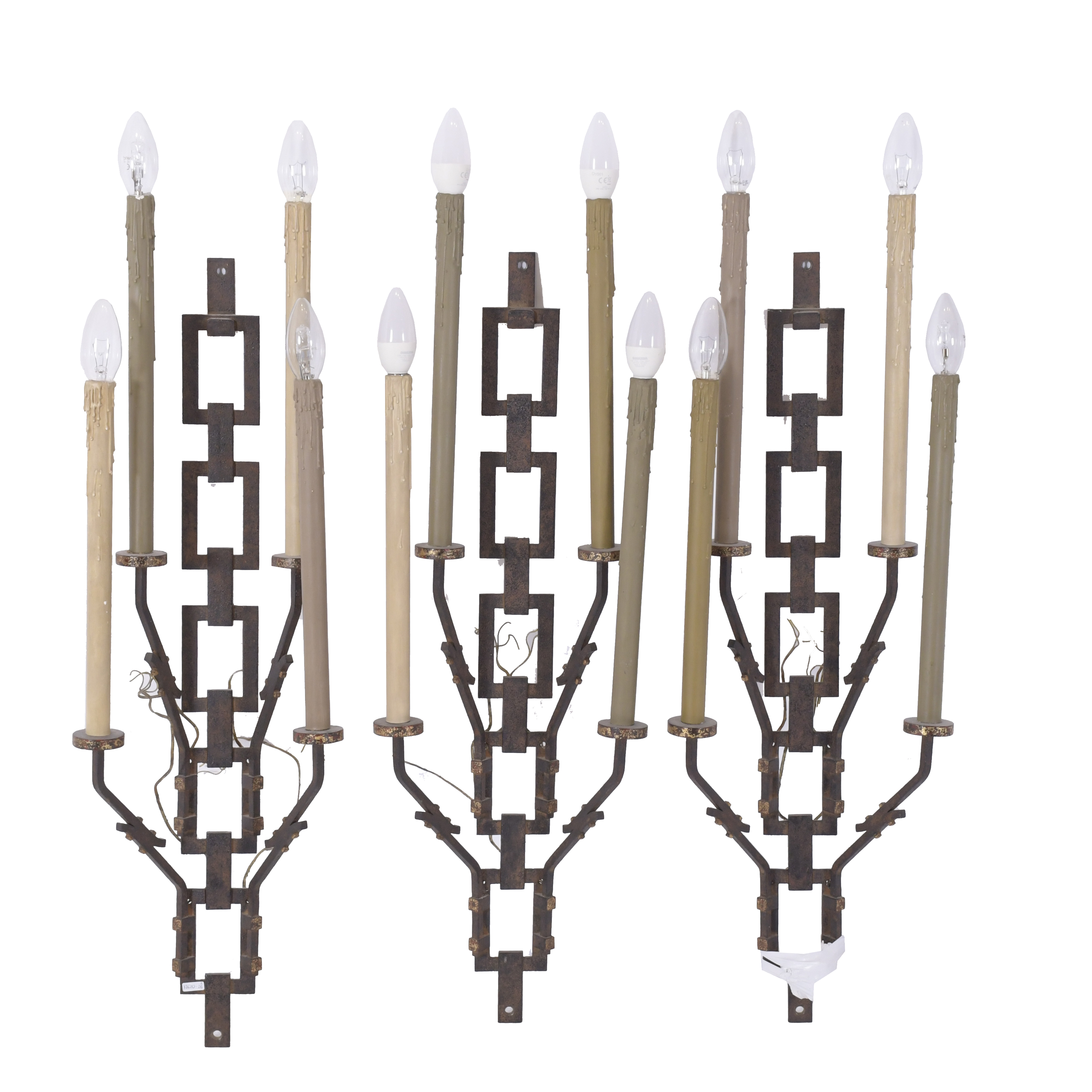 PERE COSP I VILLARÓ (1907-2007).  THREE WALL CANDELABRA, CI