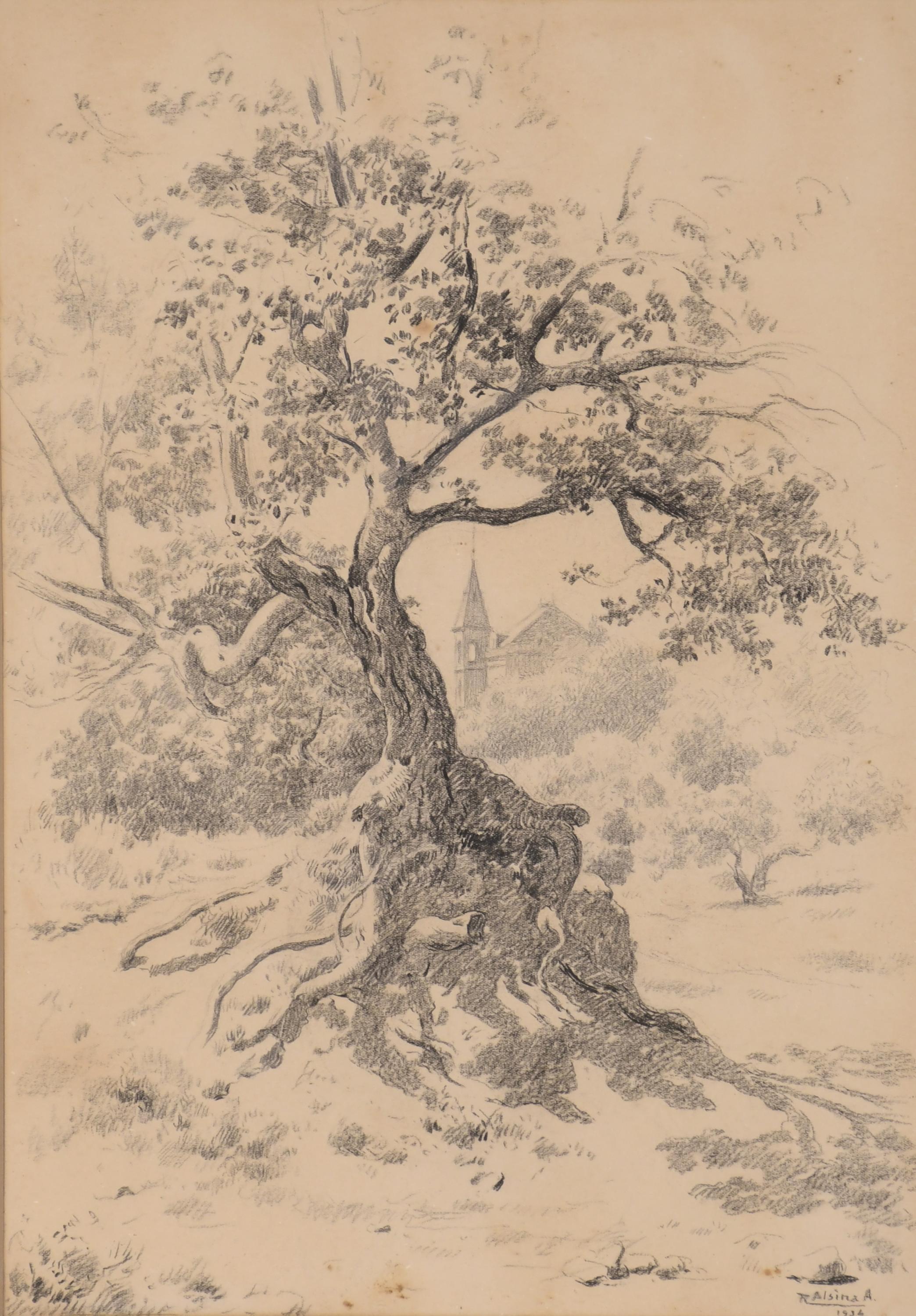 RICARD ALSINA AMILS (1858-?). "ÁRBOL", 1934.