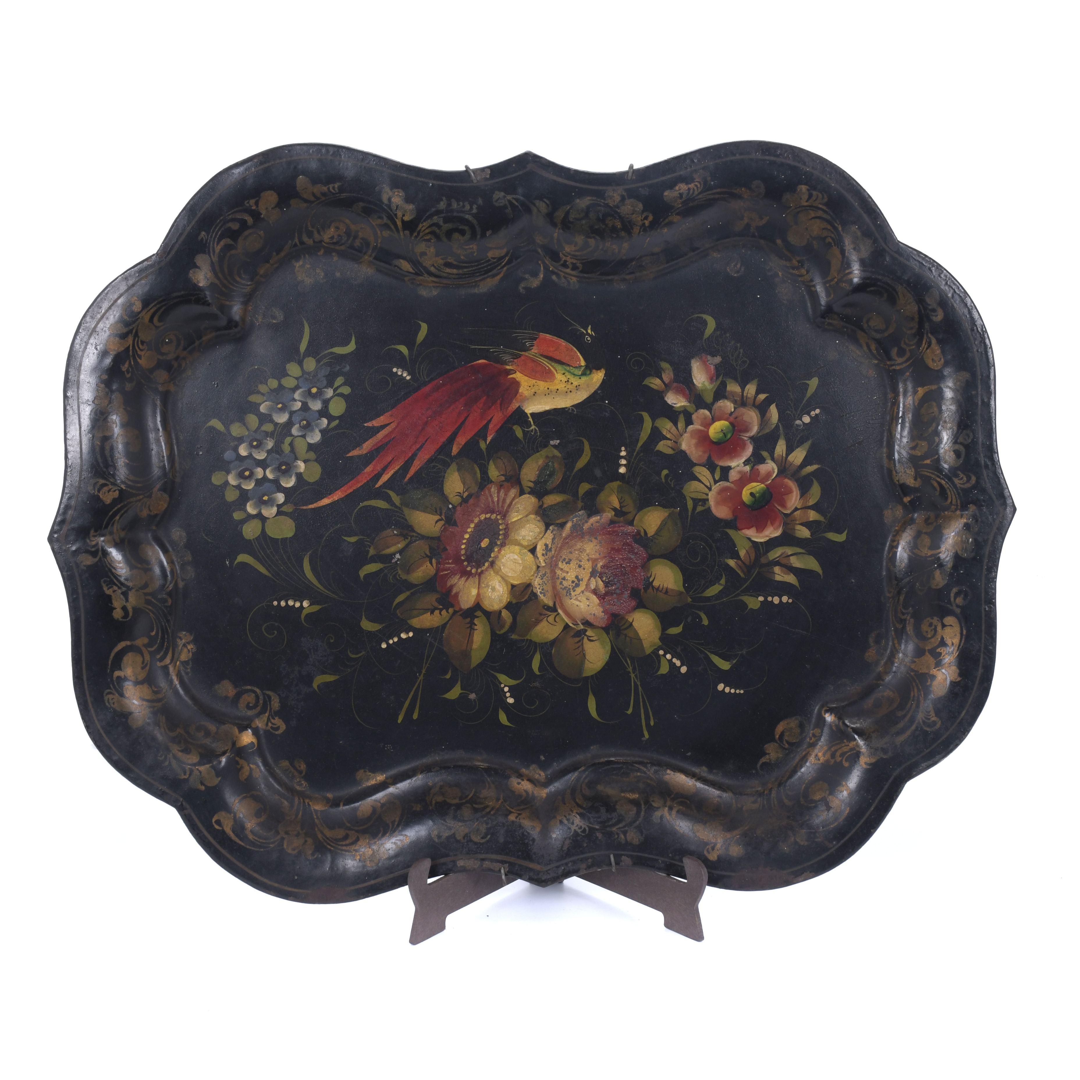 ELIZABETHAN TRAY, MID 19TH CENTURY.