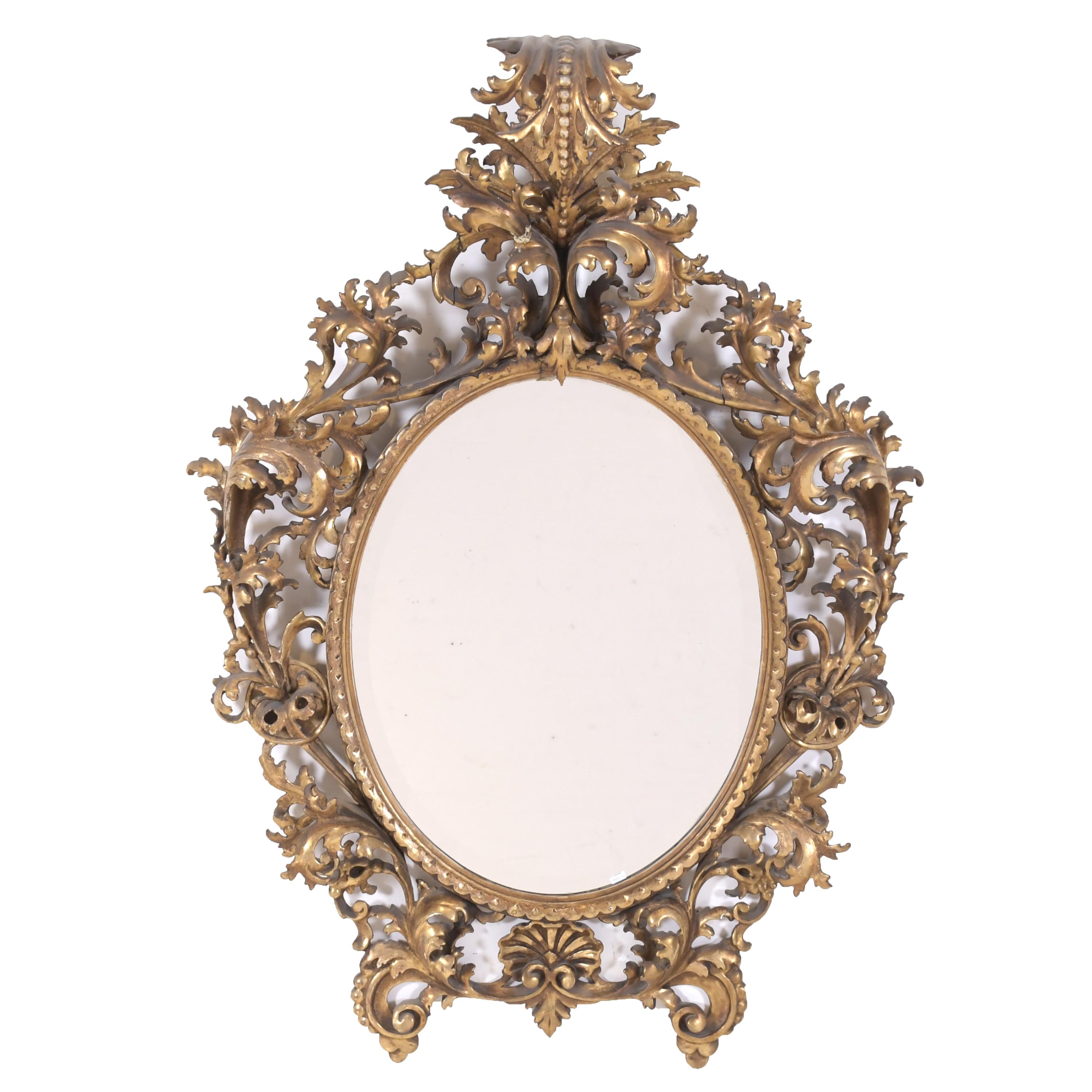 NEO-ROCOCO WALL MIRROR, 20TH CENTURY.