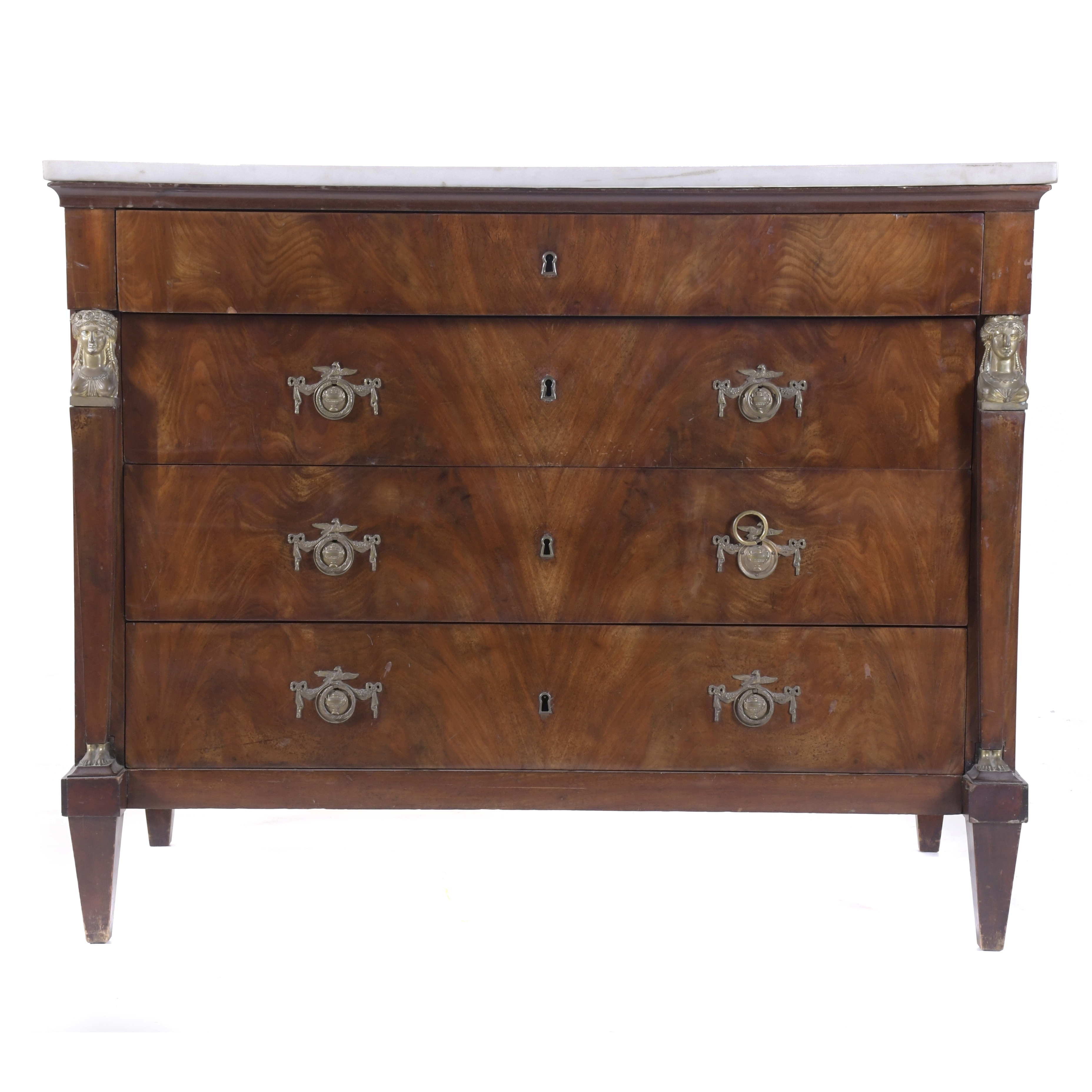 EMPIRE CHEST OF DRAWERS, 19TH CENTURY.