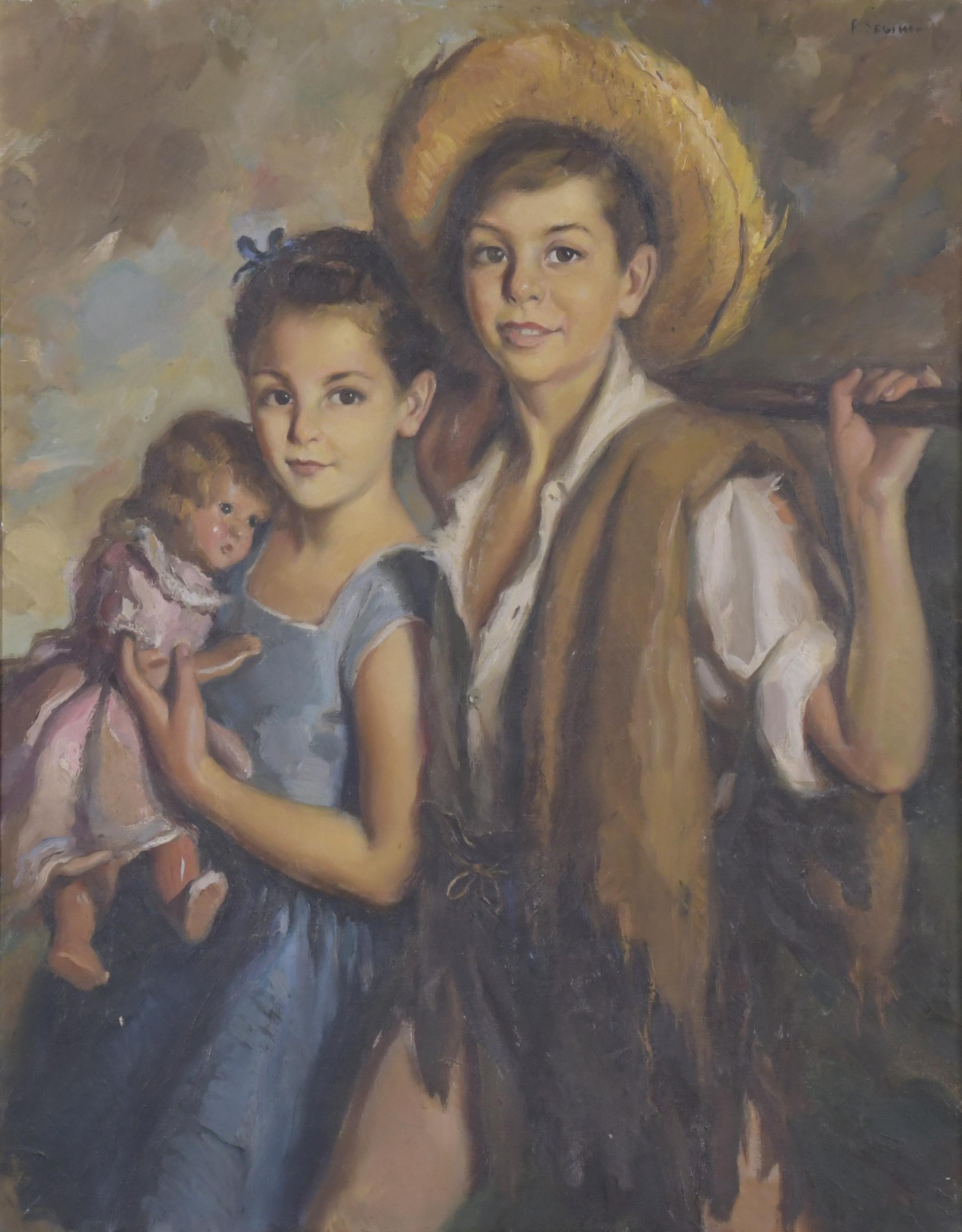 PERE SEGIMON CISA (1904-1976).  "SIBLINGS".