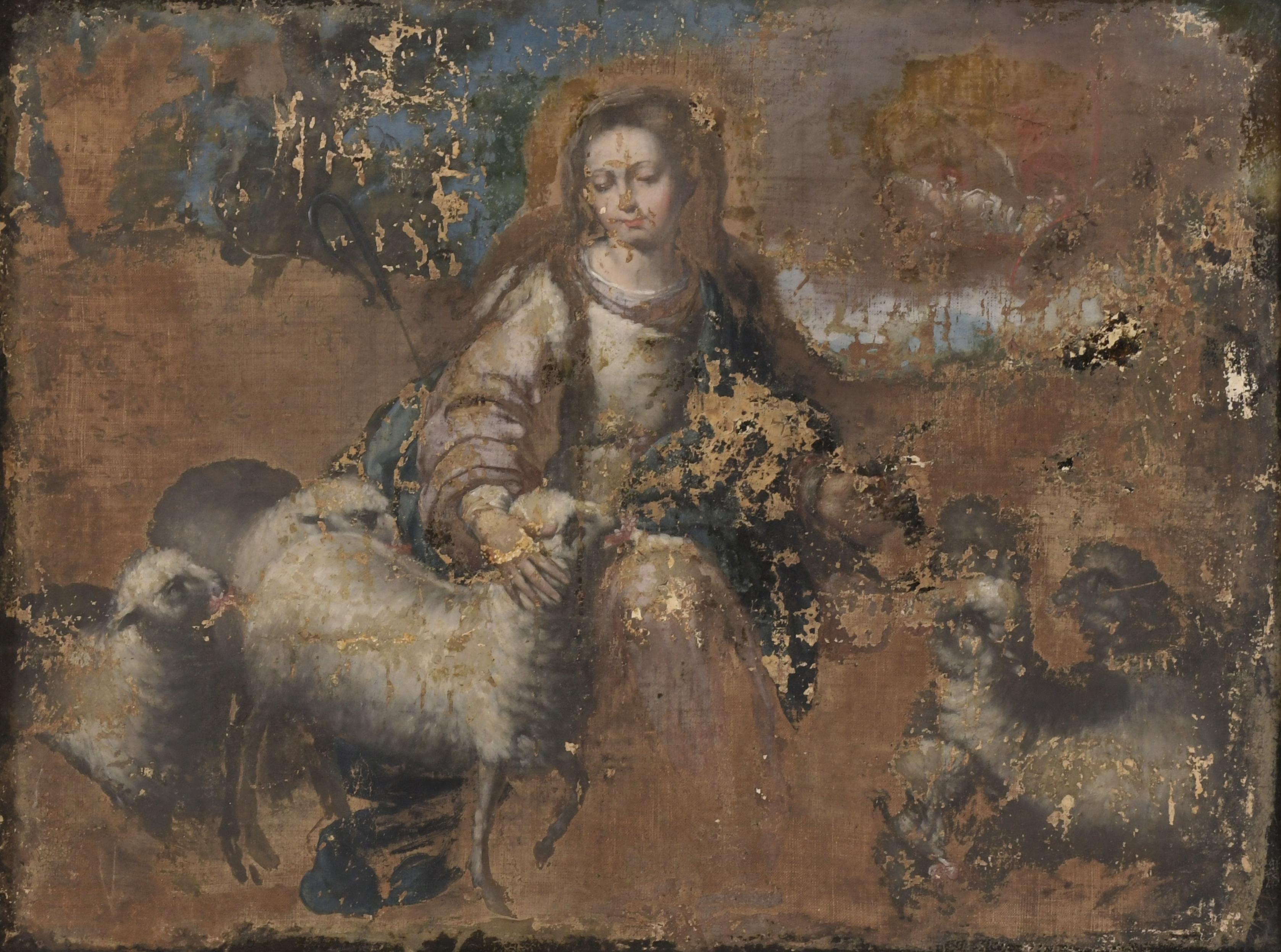 ATTRIBUTED TO BERNARDO GERMÁN LLORENTE  "DIVINE SHEPHERDESS