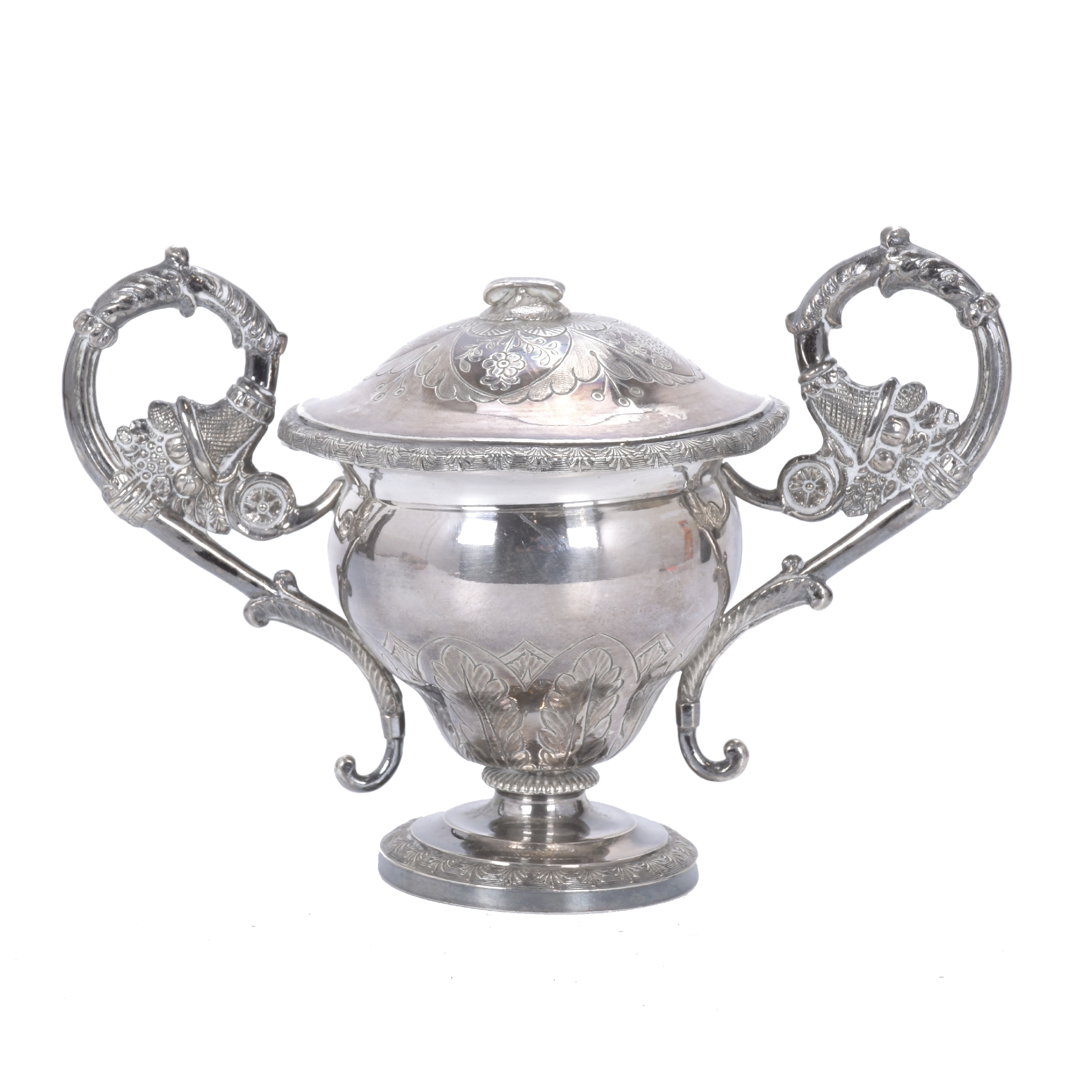 SMALL SILVER GOBLET, 19TH CENTURY.