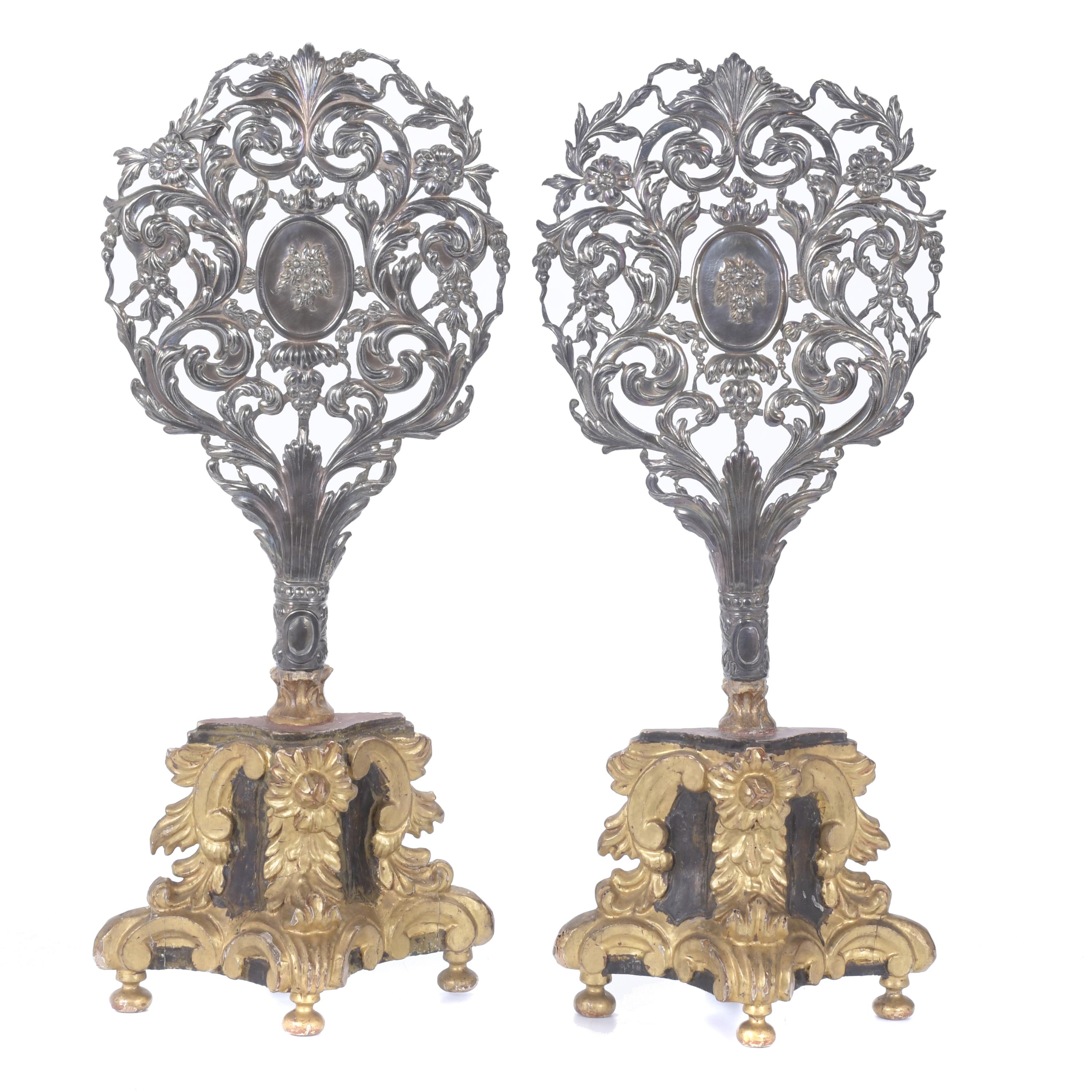 PAIR OF PROCESSIONAL SCREENS, 19TH CENTURY.