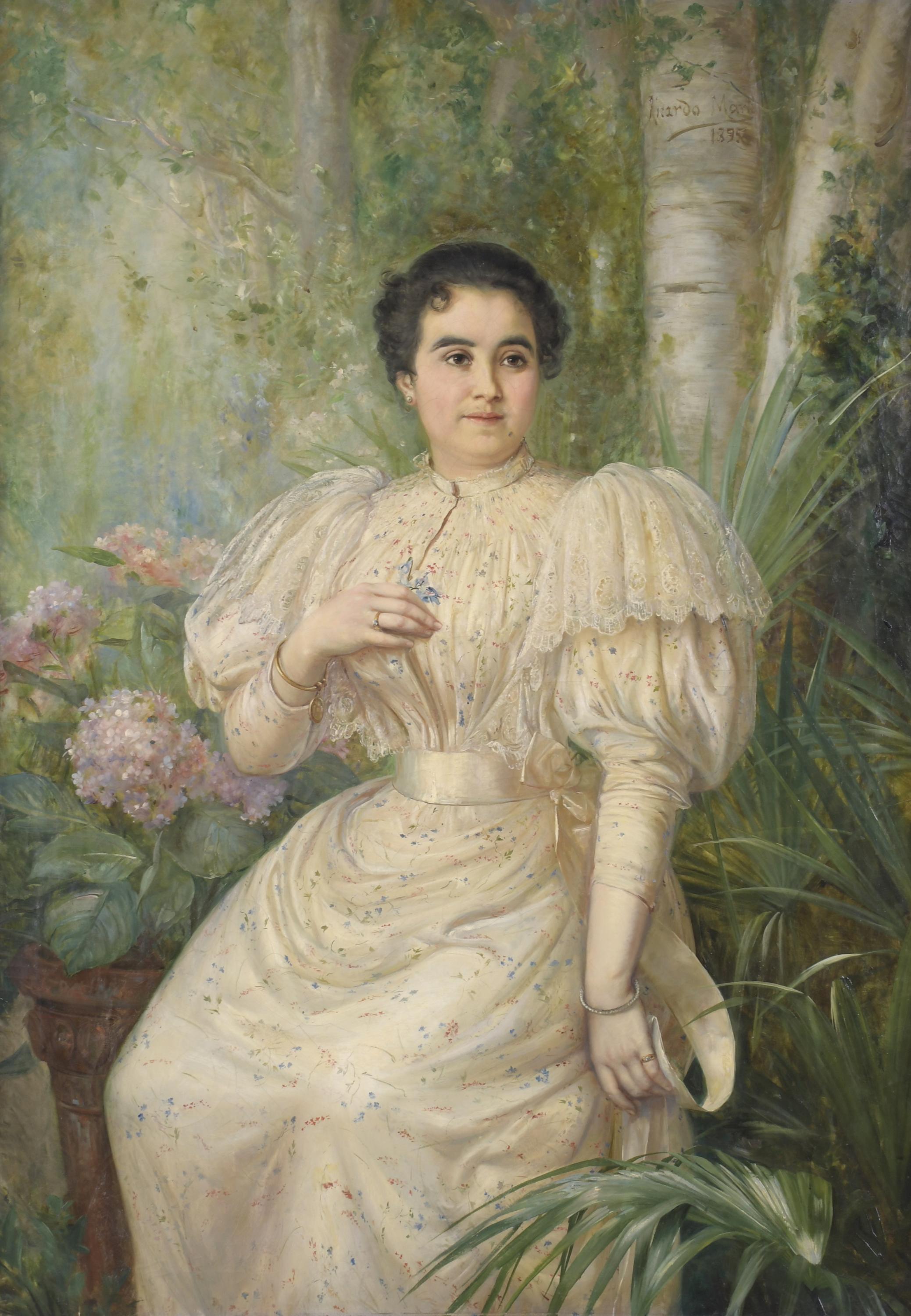 RICARDO MARTÍ AGUILÓ (1868-1936). "RETRATO DAMA", 1895.