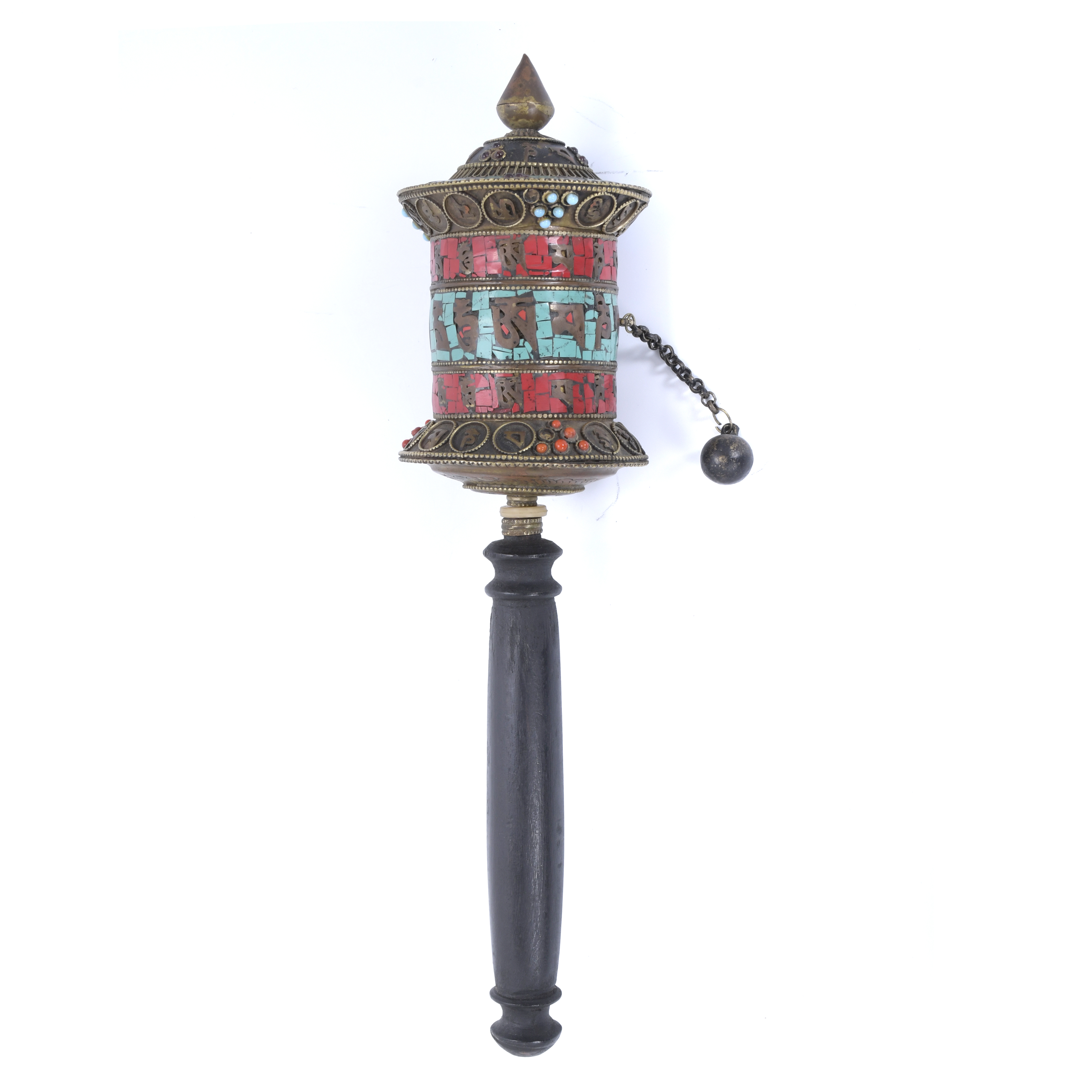 NEPALESE BUDDHIST PRAYER WHEEL, SECOND HALF OF THE 20TH CEN