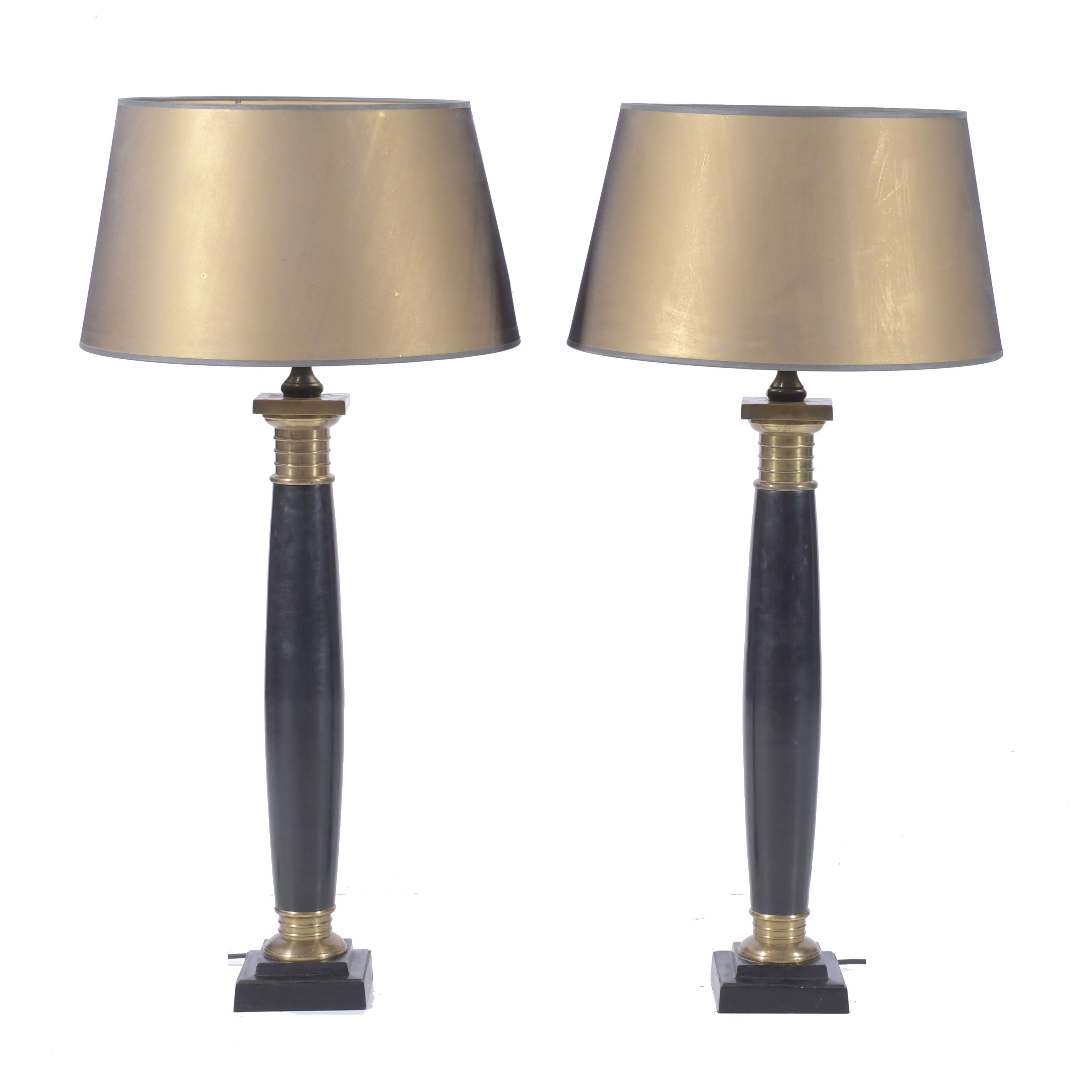 AFTER MODELS BY MAISON JANSEN, A PAIR OF LAMPS IN THE SHAPE