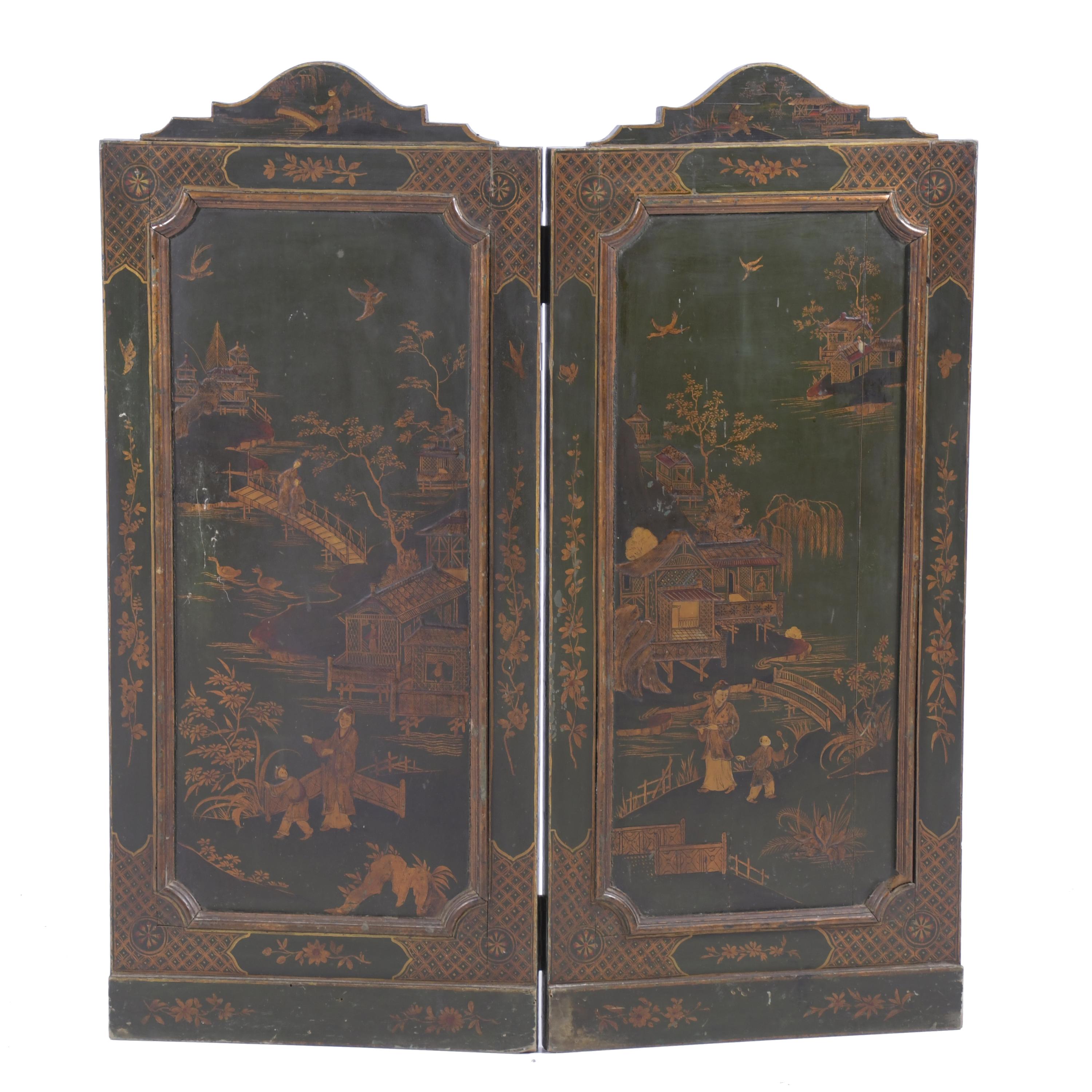 SMALL CHINESE FOLDING SCREEN, AFTER MODELS BY PIERRE LOTIER.