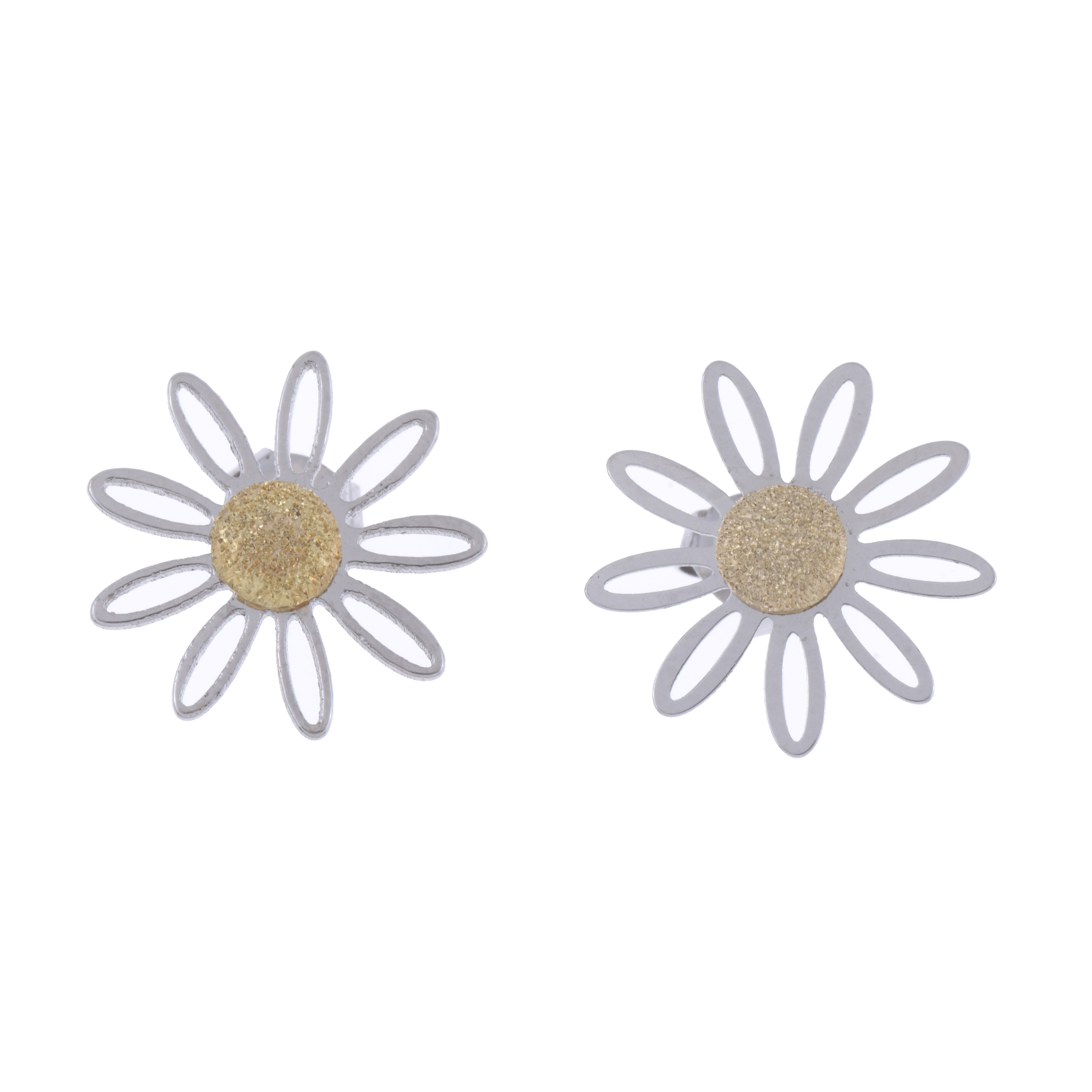 DAISY-SHAPED EARRINGS.