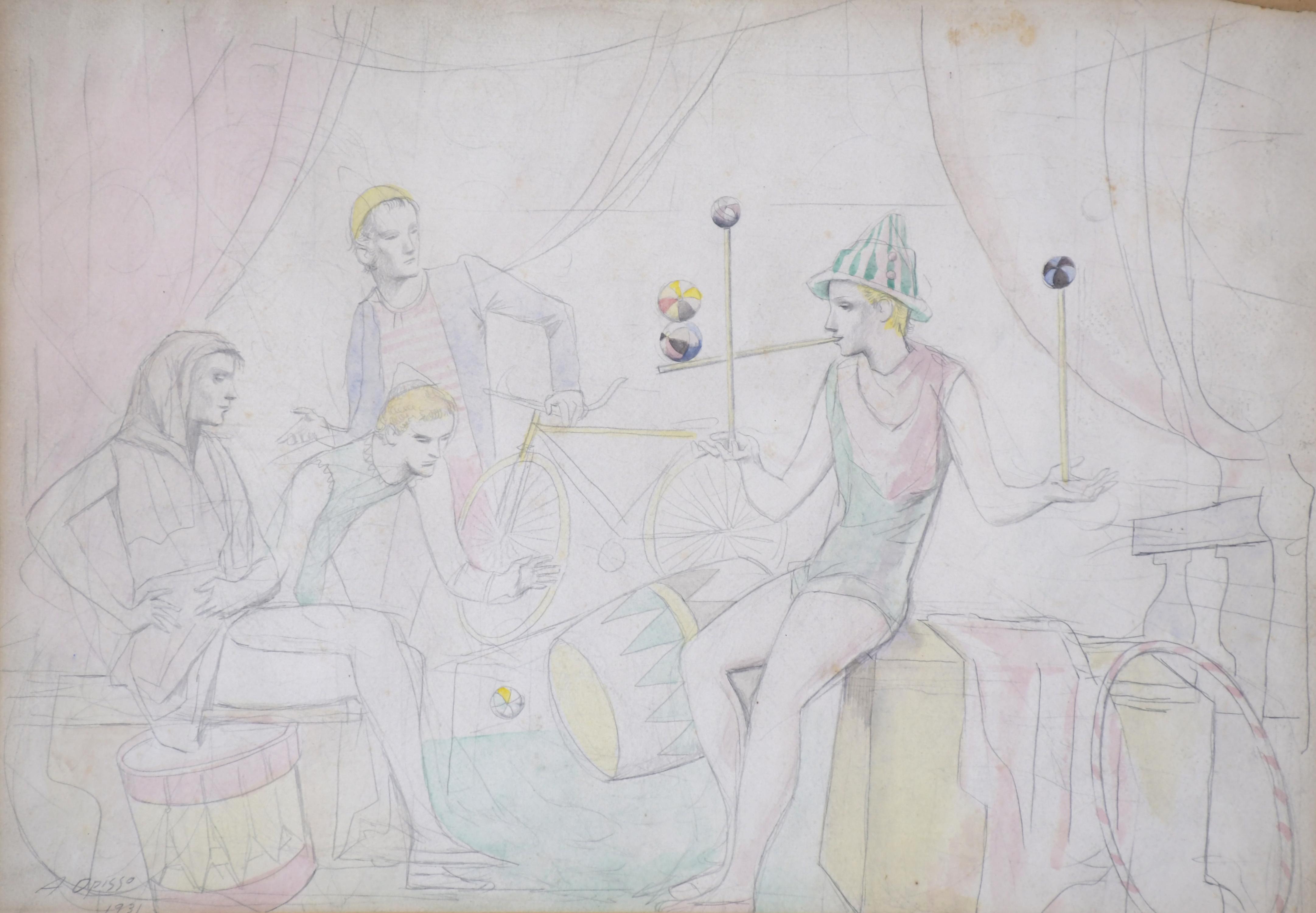 ALFRED OPISSO CARDONA (1907-1980). "CIRCUS SCENE", 1931.