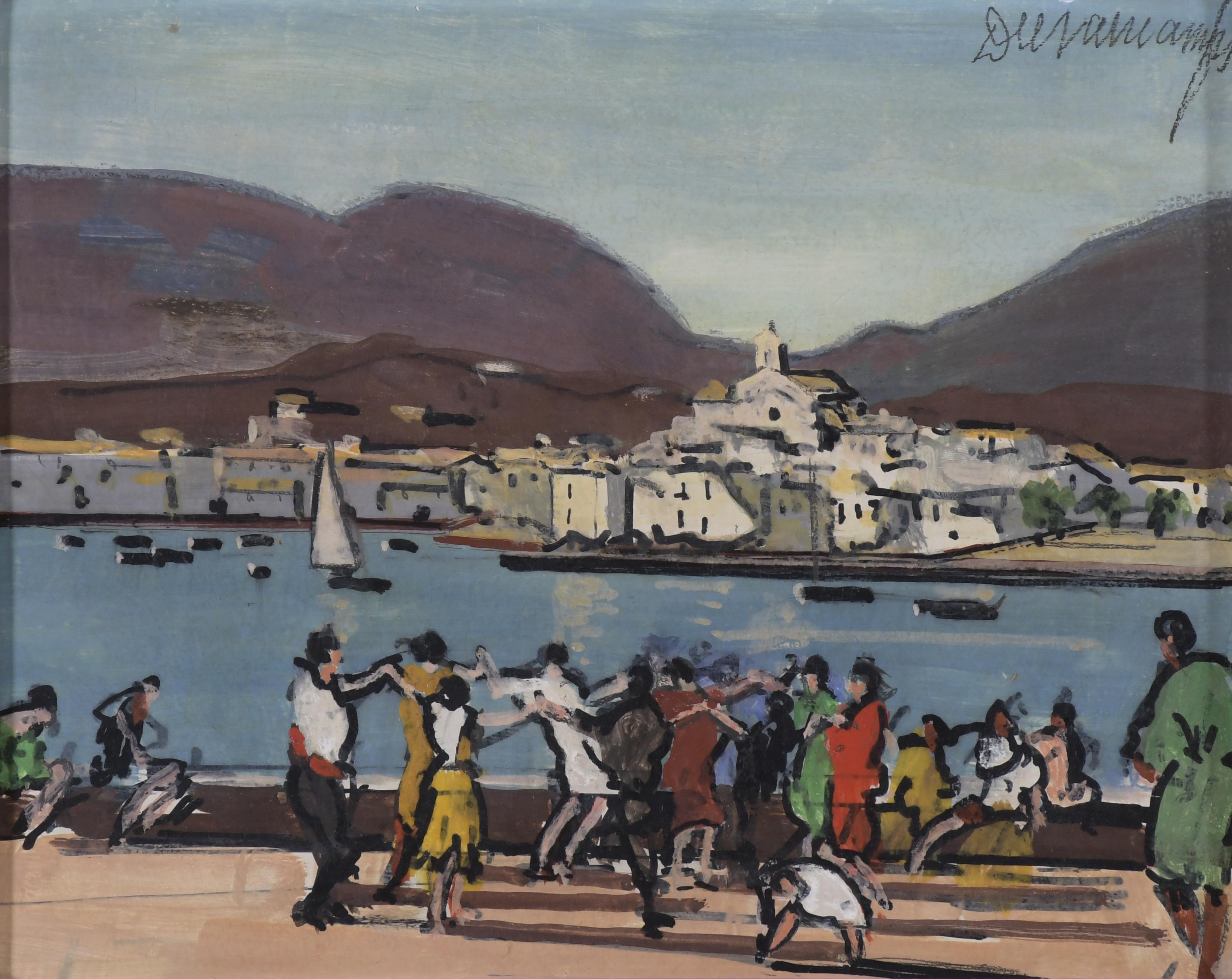 RAFAEL DURANCAMPS (1891-1979). "SARDANAS FRENTE CADAQUÉS".