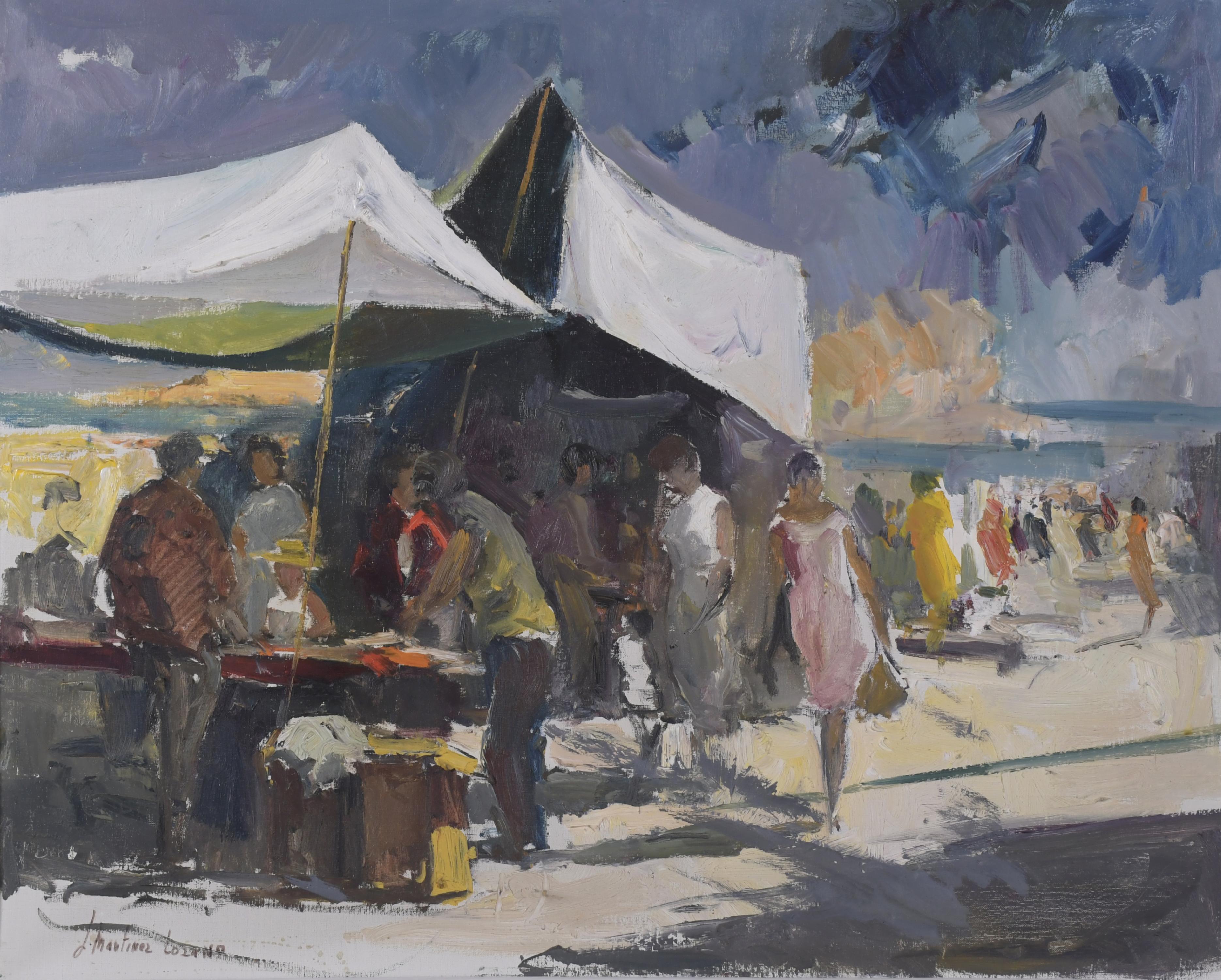 JOSEP MARTÍNEZ LOZANO (1923-2006). "FLEA MARKET ON THE PROM