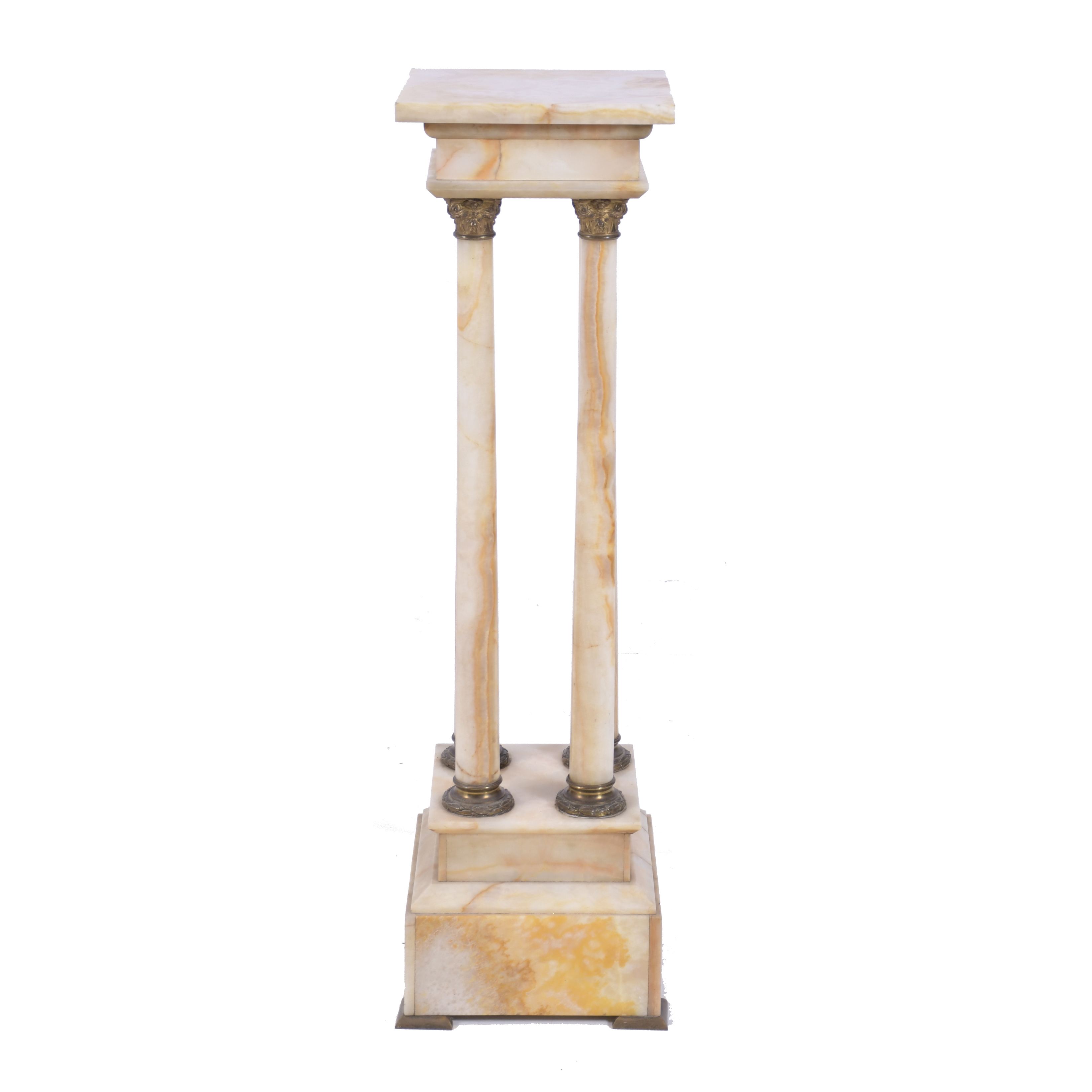 NAPOLEON III STYLE ALABASTER STAND, EARLY 20TH CENTURY.