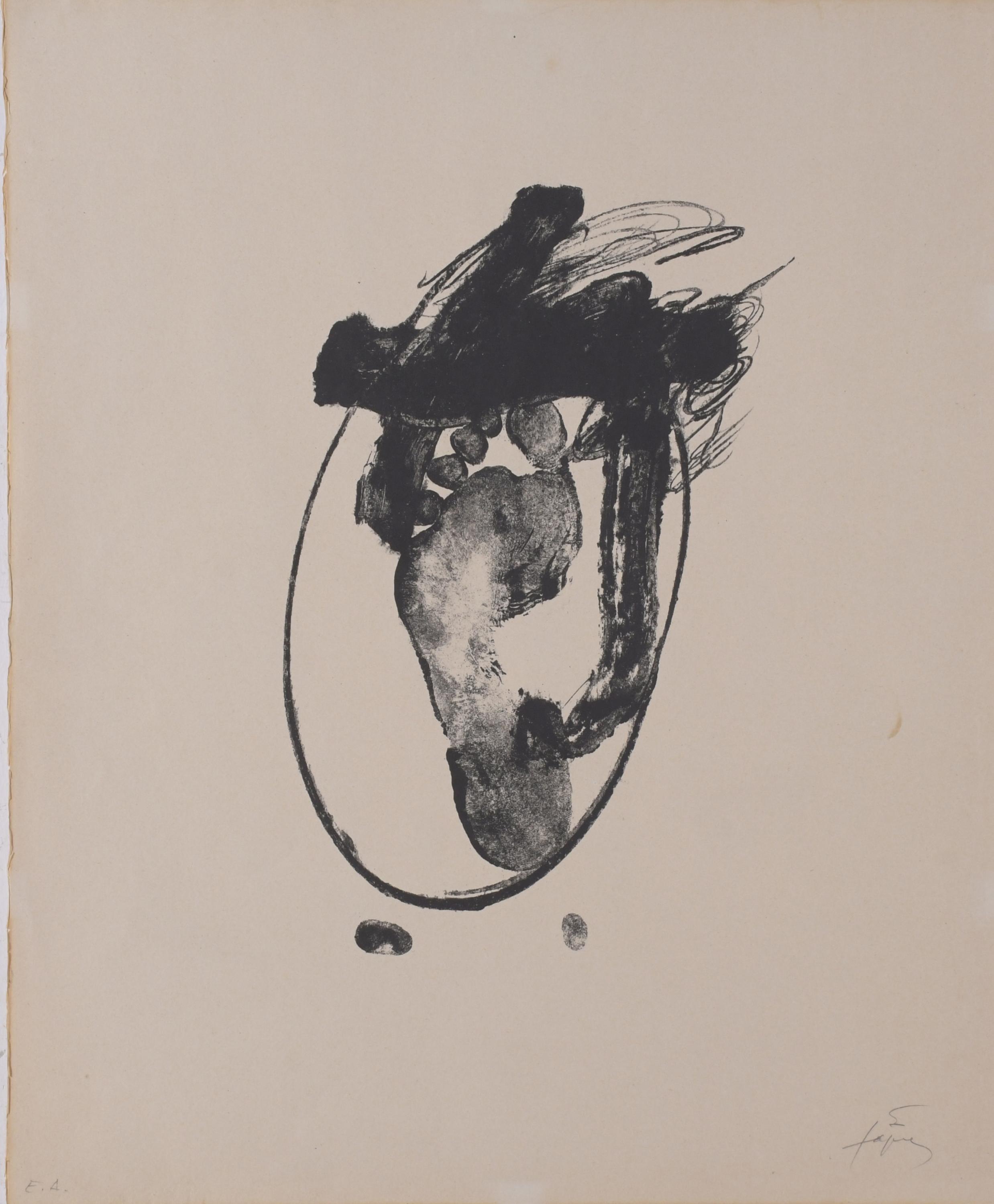 ANTONI TÀPIES (1923-2012). "PISADA", circa 1970.