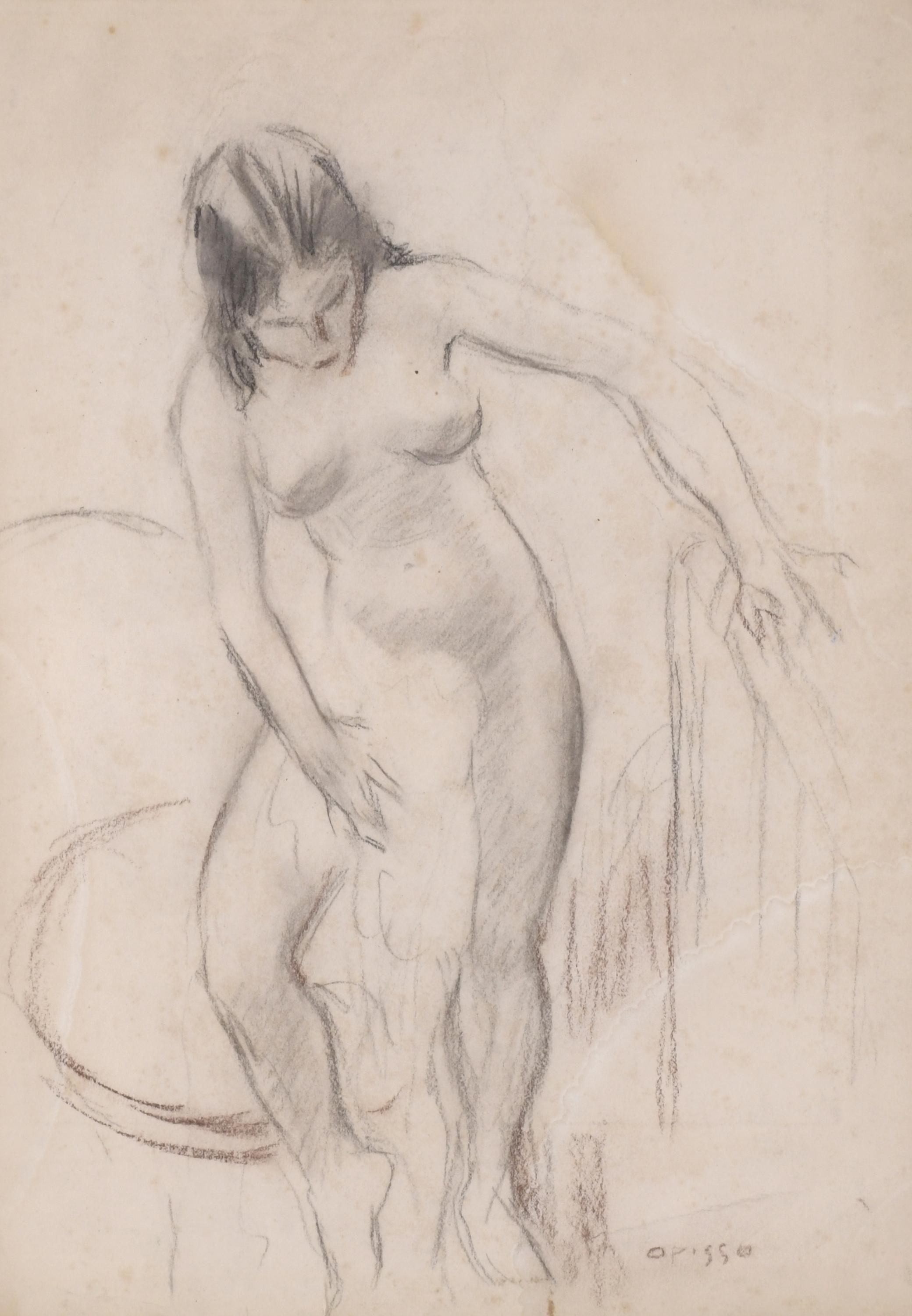 ALFRED OPISSO CARDONA (1907-1980). Sketch of a female nude.