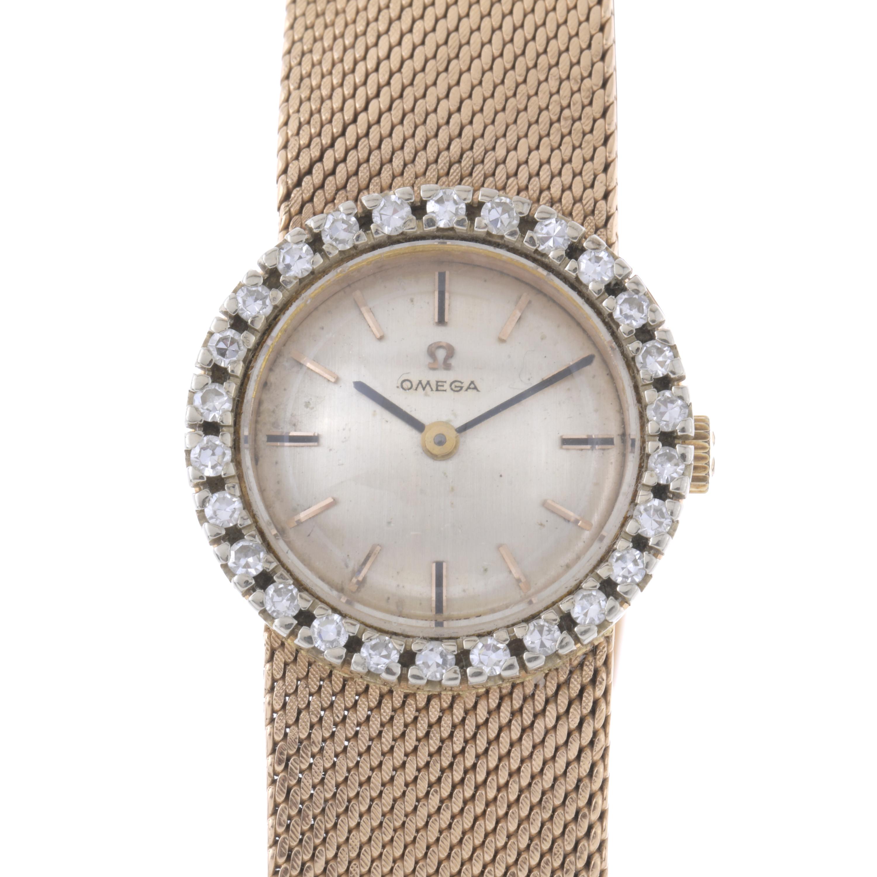 OMEGA. RELOJ EN ORO Y DIAMANTES. 