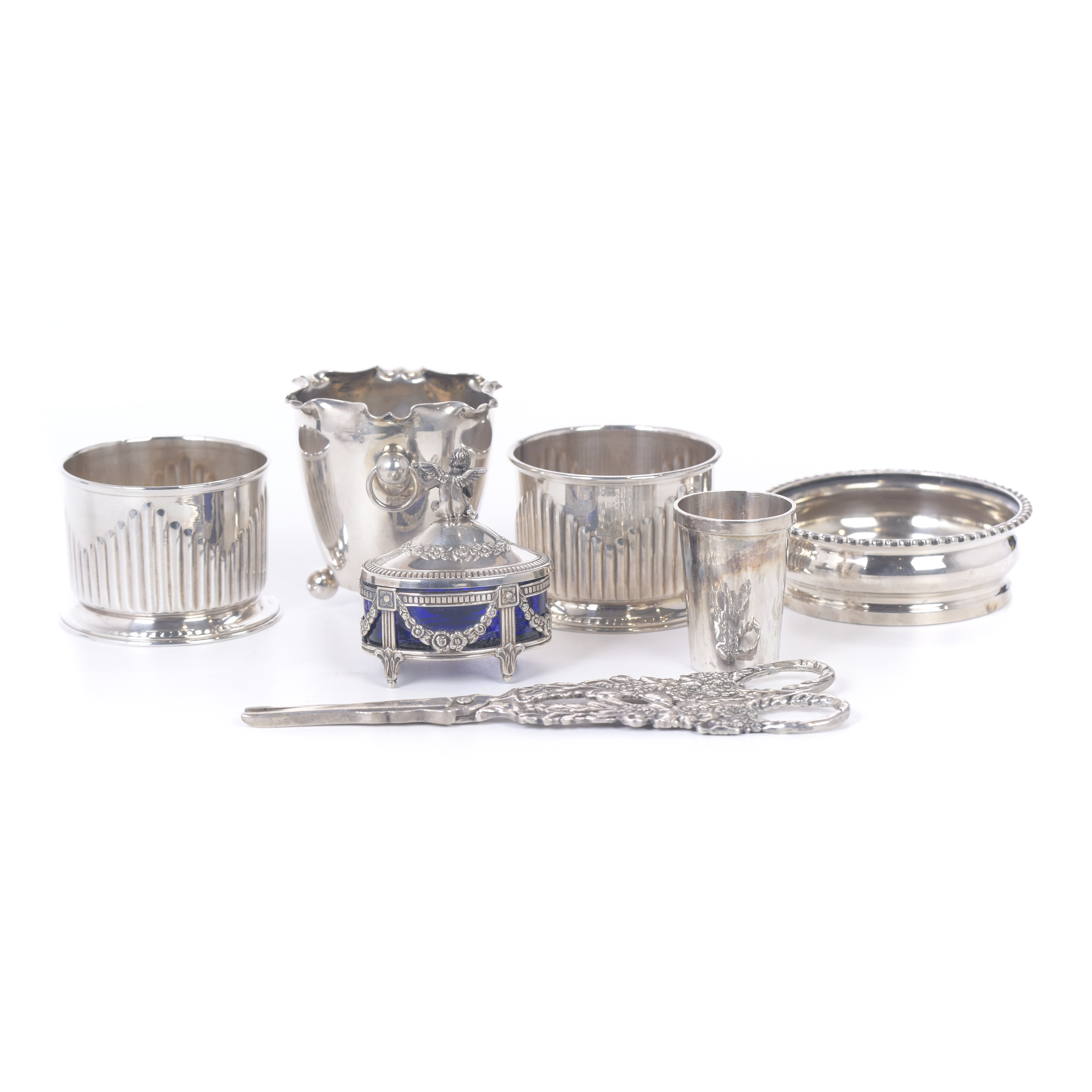 VARIOUS SILVER OBJECTS, 20TH CENTURY.