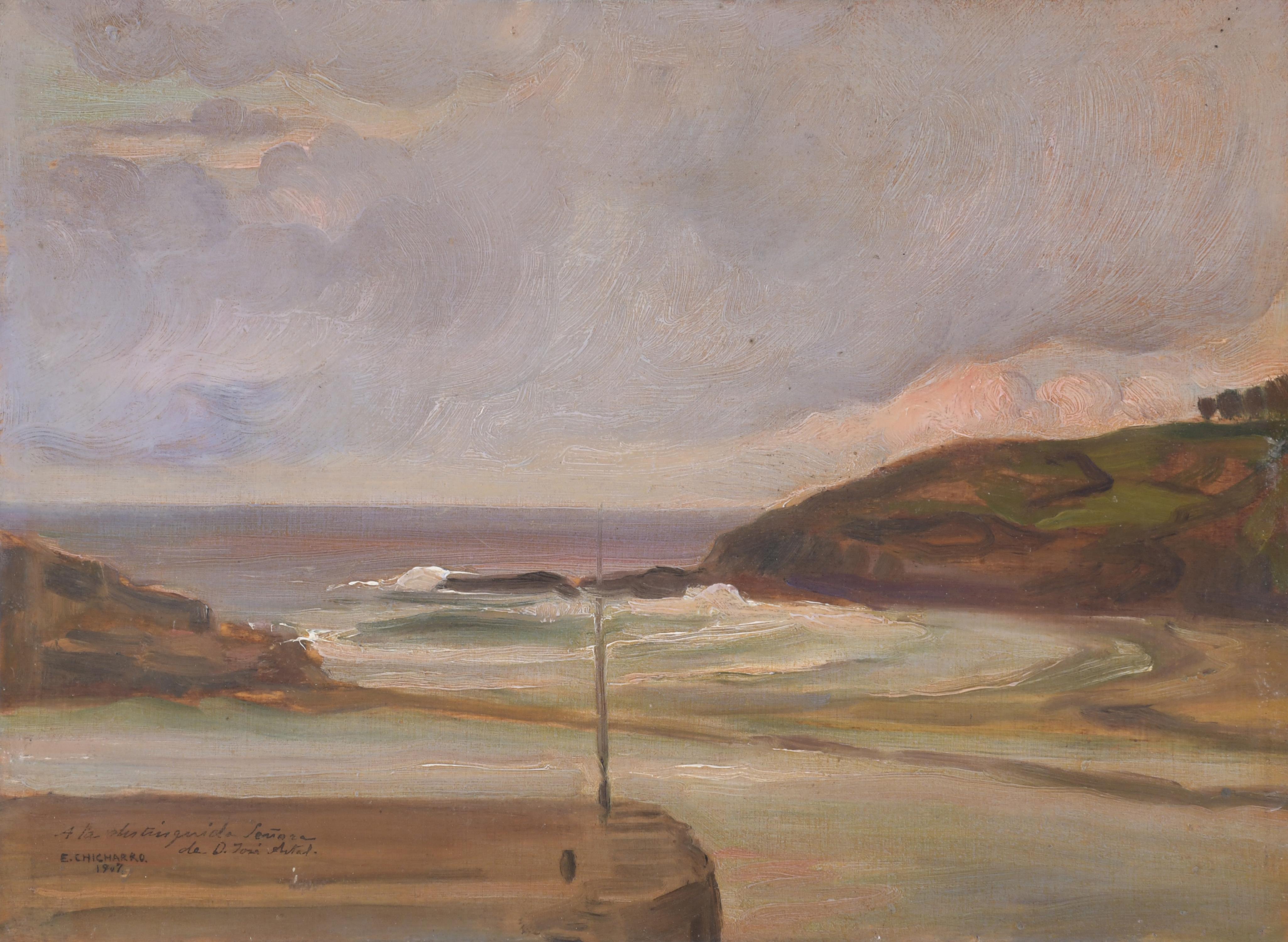 EDUARDO CHICHARRO (1873-1949)  "SEASCAPE", 1907.