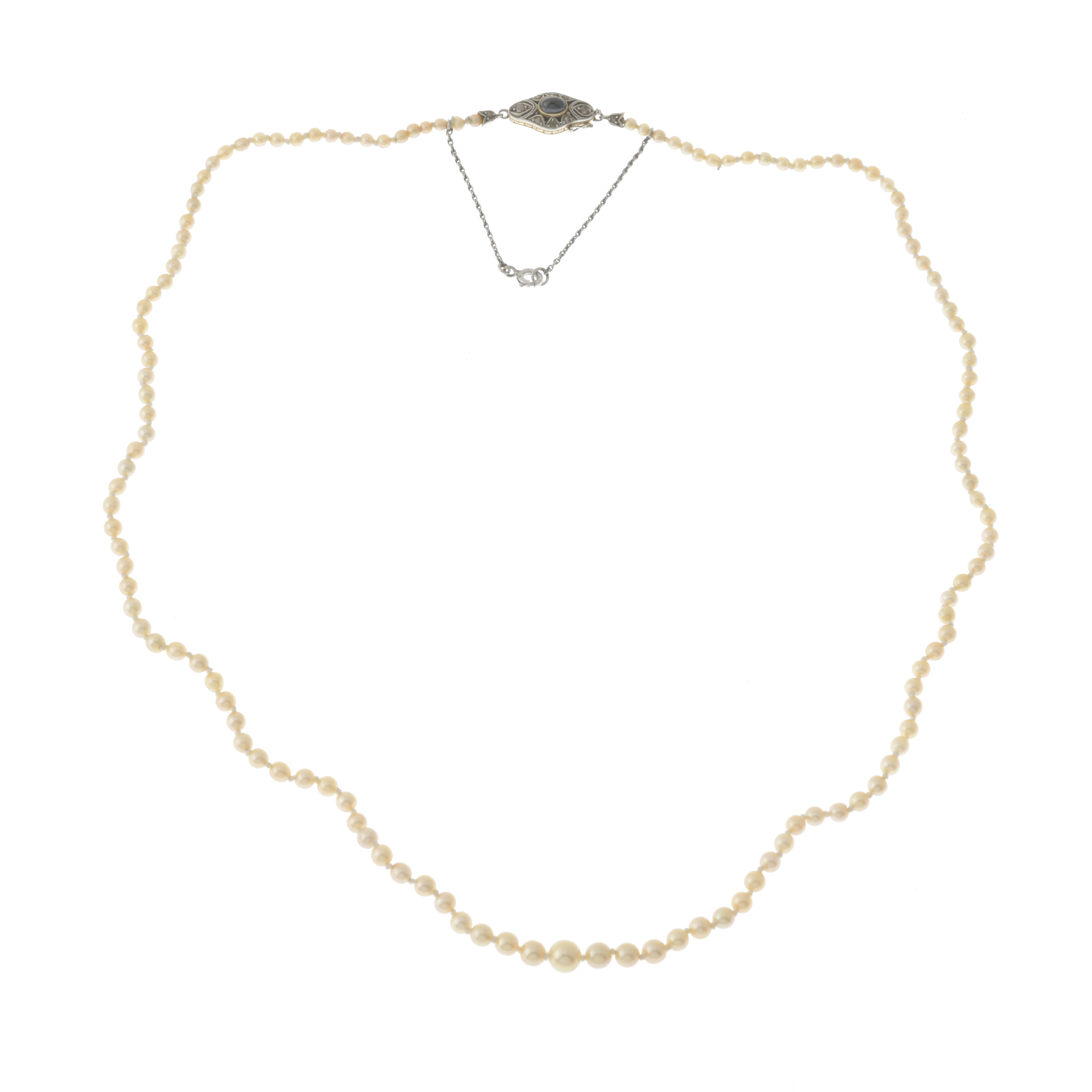 PEARLS CHOKER WITH ART DECO CLASP