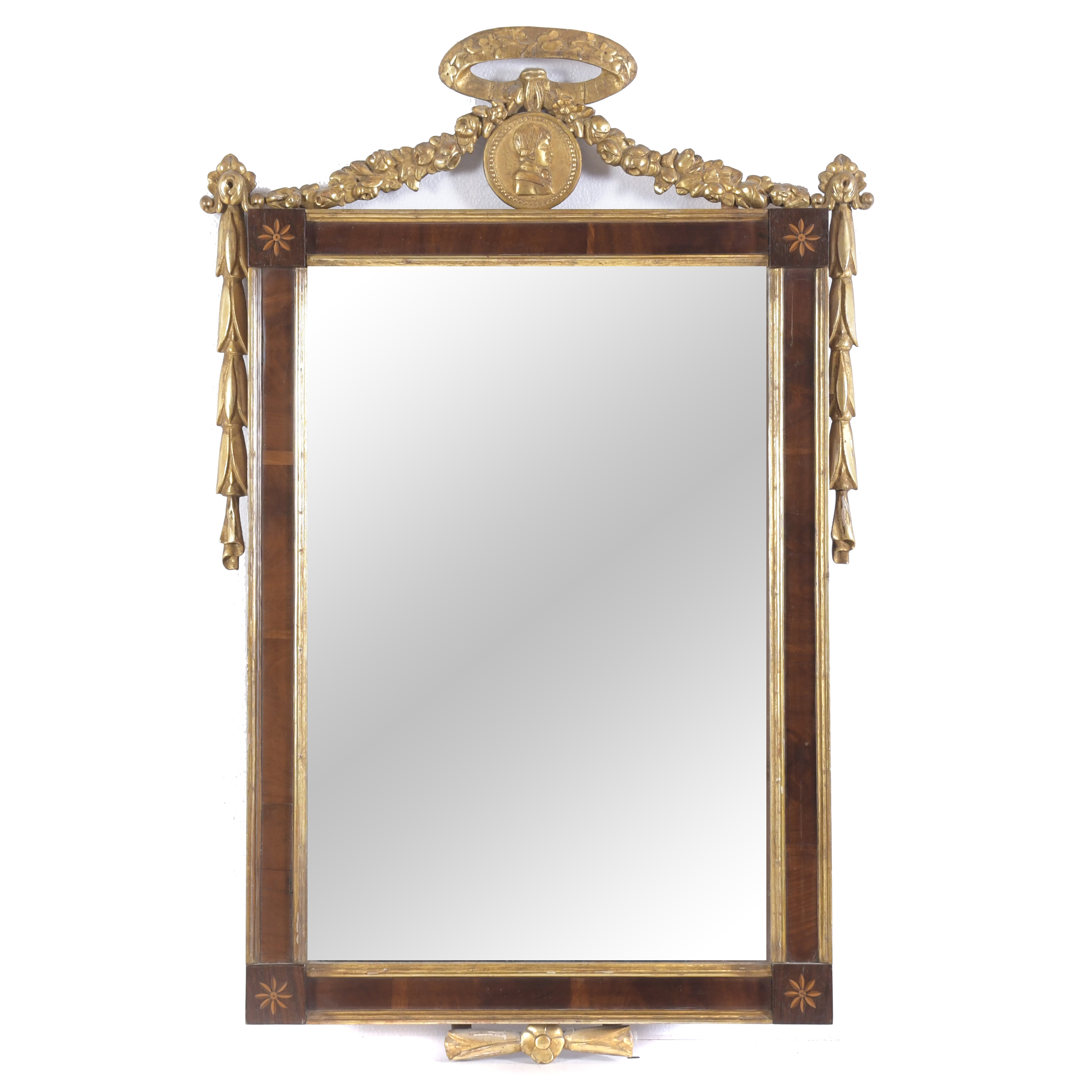 CHARLES IV STYLE WALL MIRROR, EARLY 19TH CENTURY.