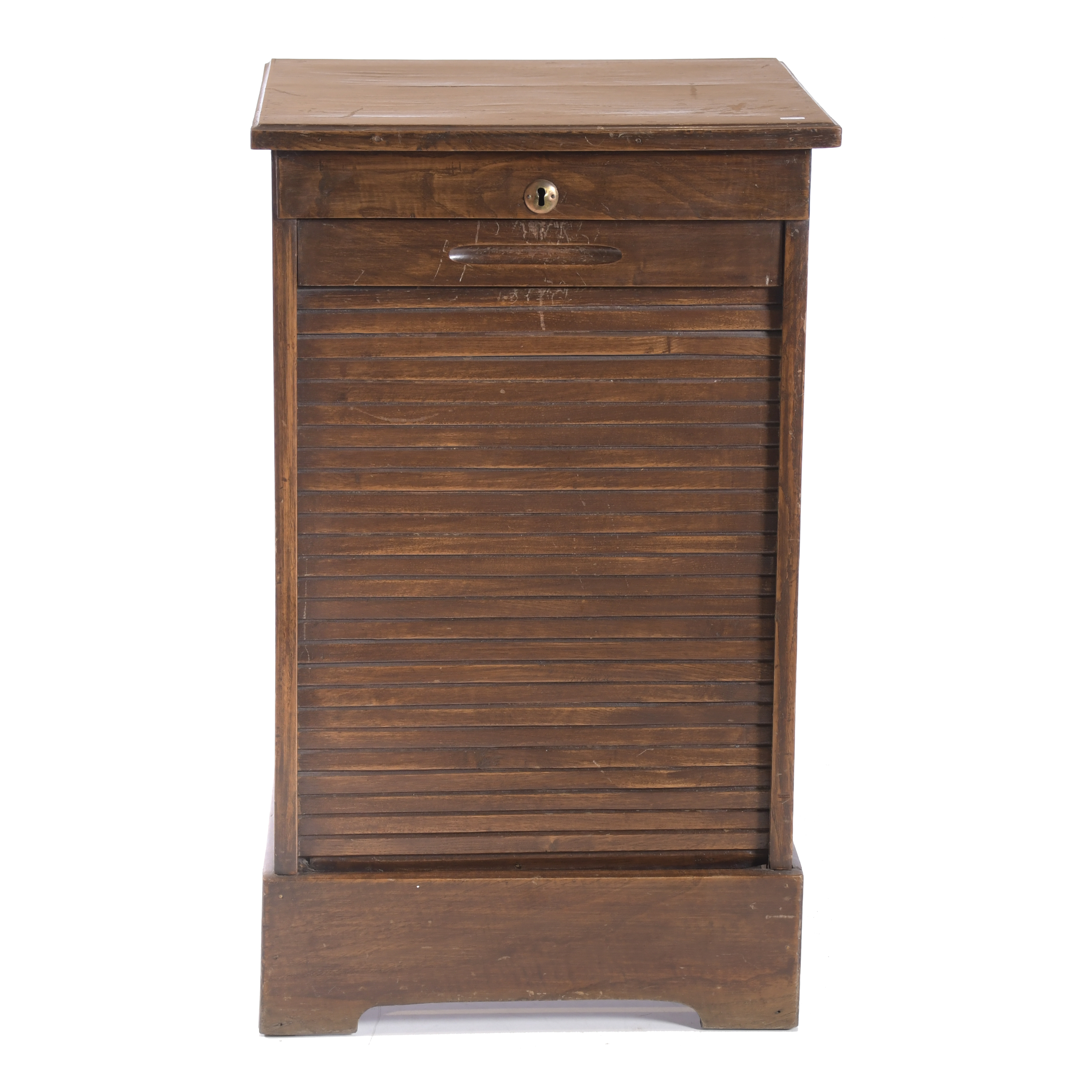 SMALL SHUTTERED FILING CABINET, 20TH CENTURY.